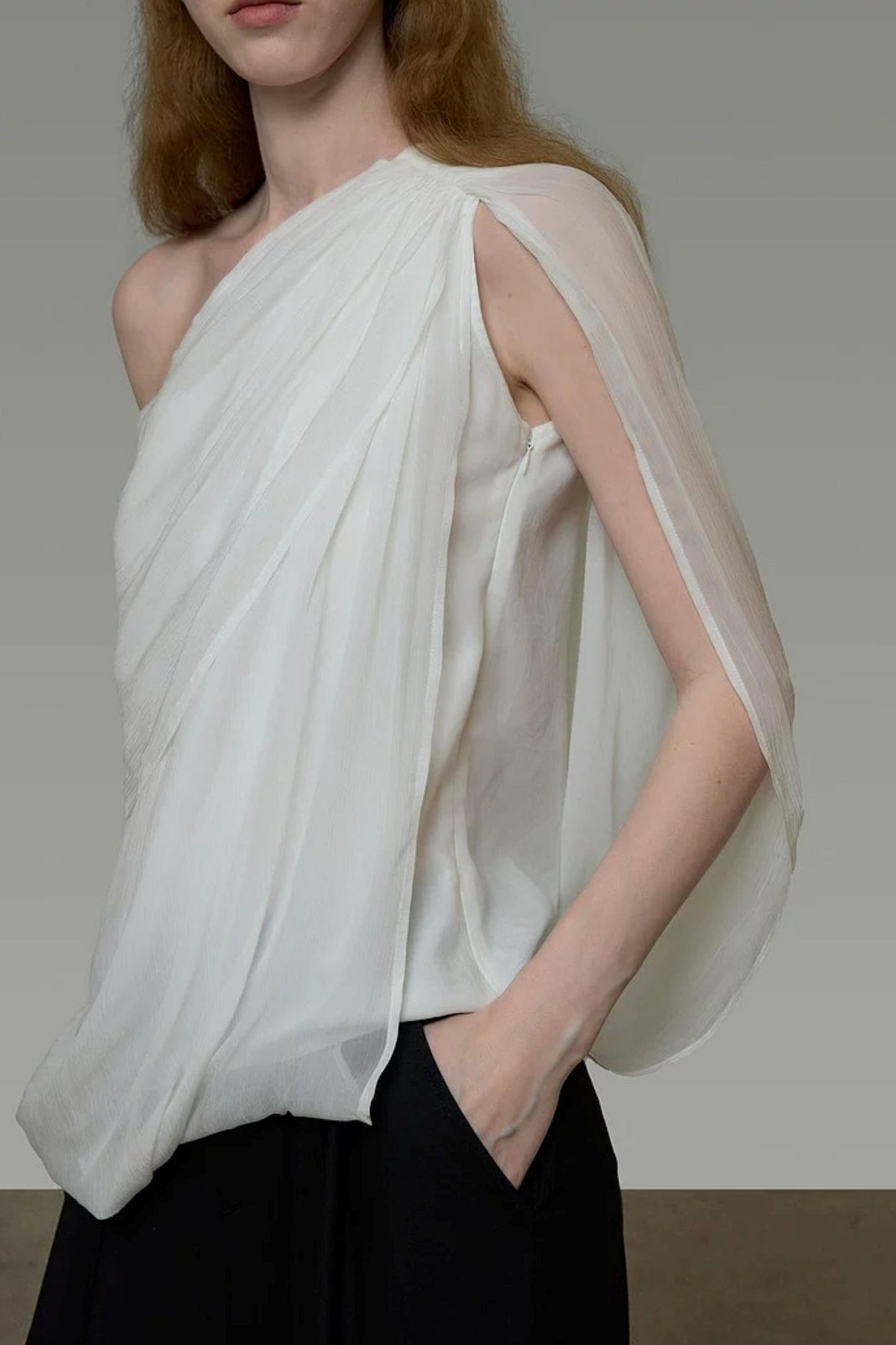 Asymmetrical Ribbon Top