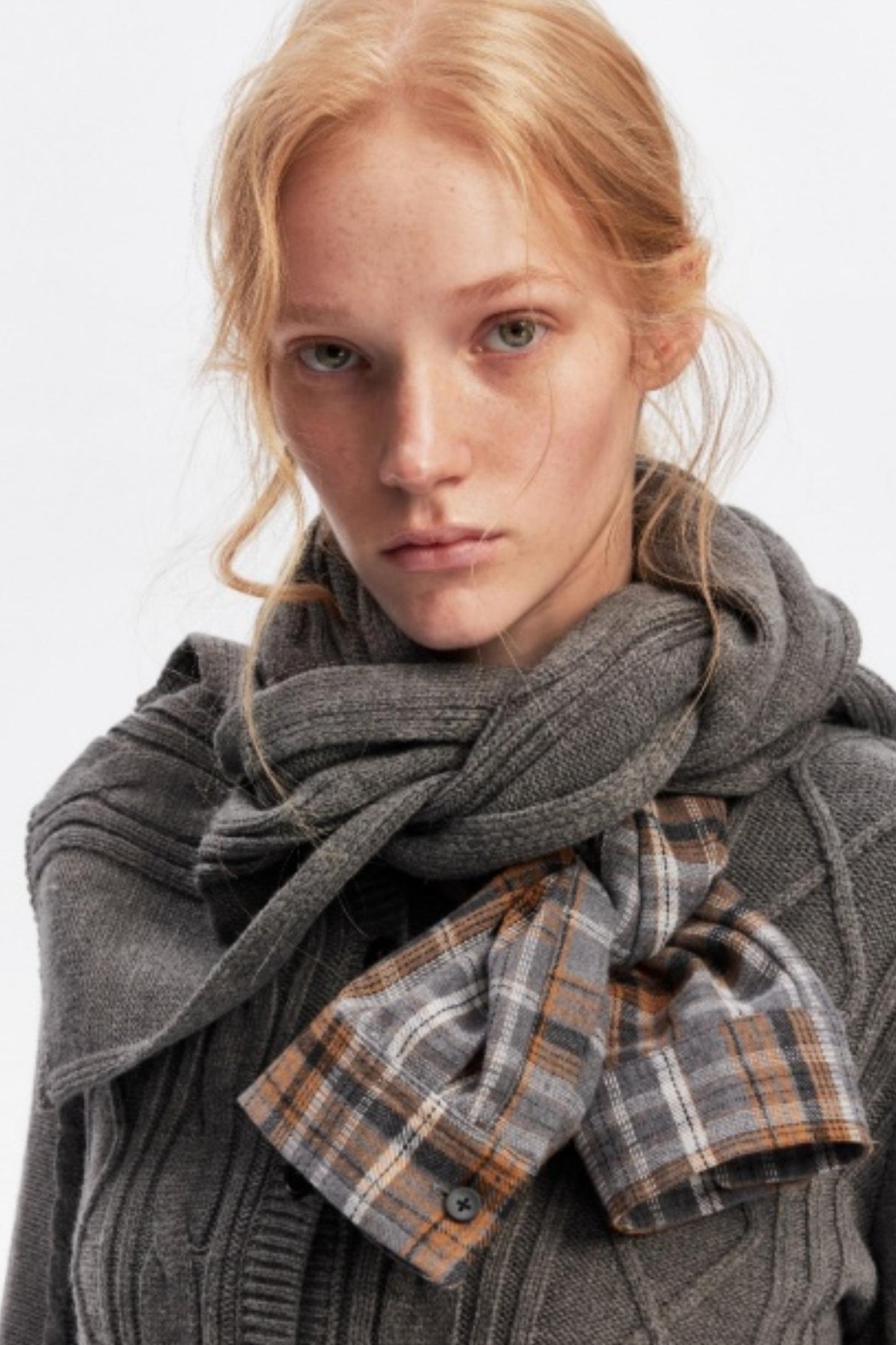 Wool Twist Pattern Cardigan Set-Up