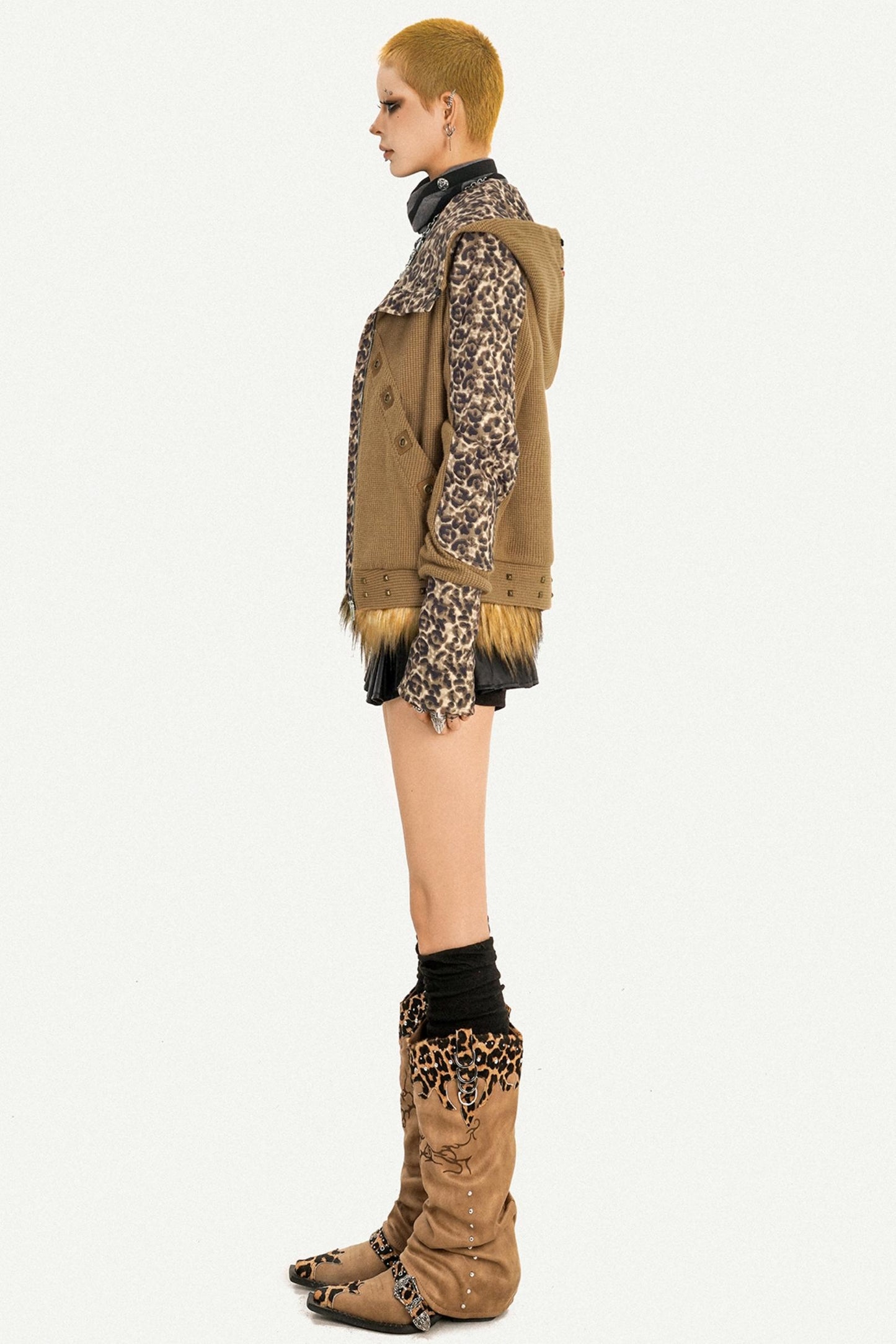 Leopard Patchwork Jacket