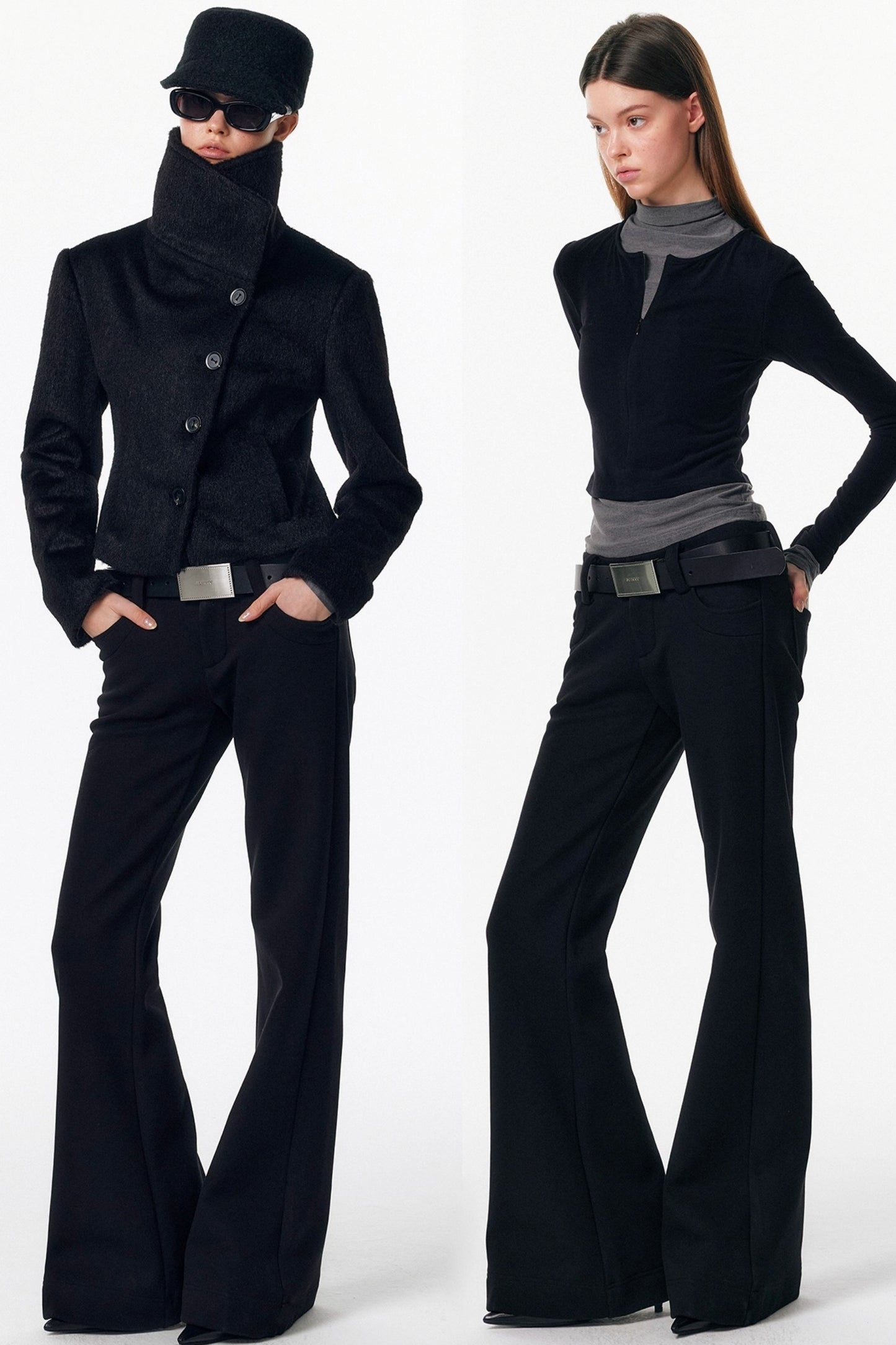 Fleece-Lined Flared Pants