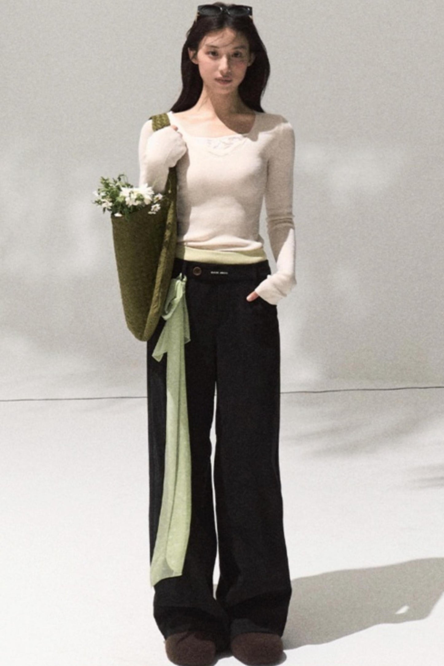 V-Neck Slim Casual Knit Sweater