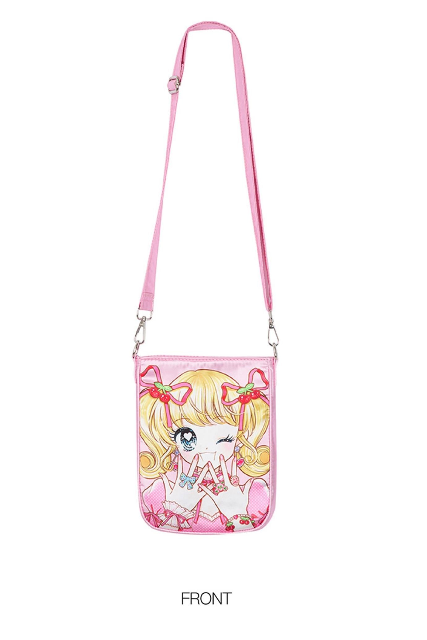 Pink Satin Crossbody Bag