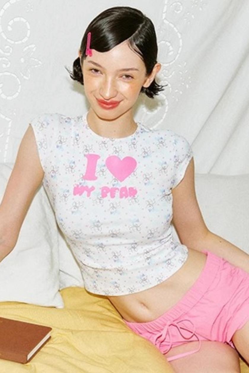 Bear Dot Print T-Shirt