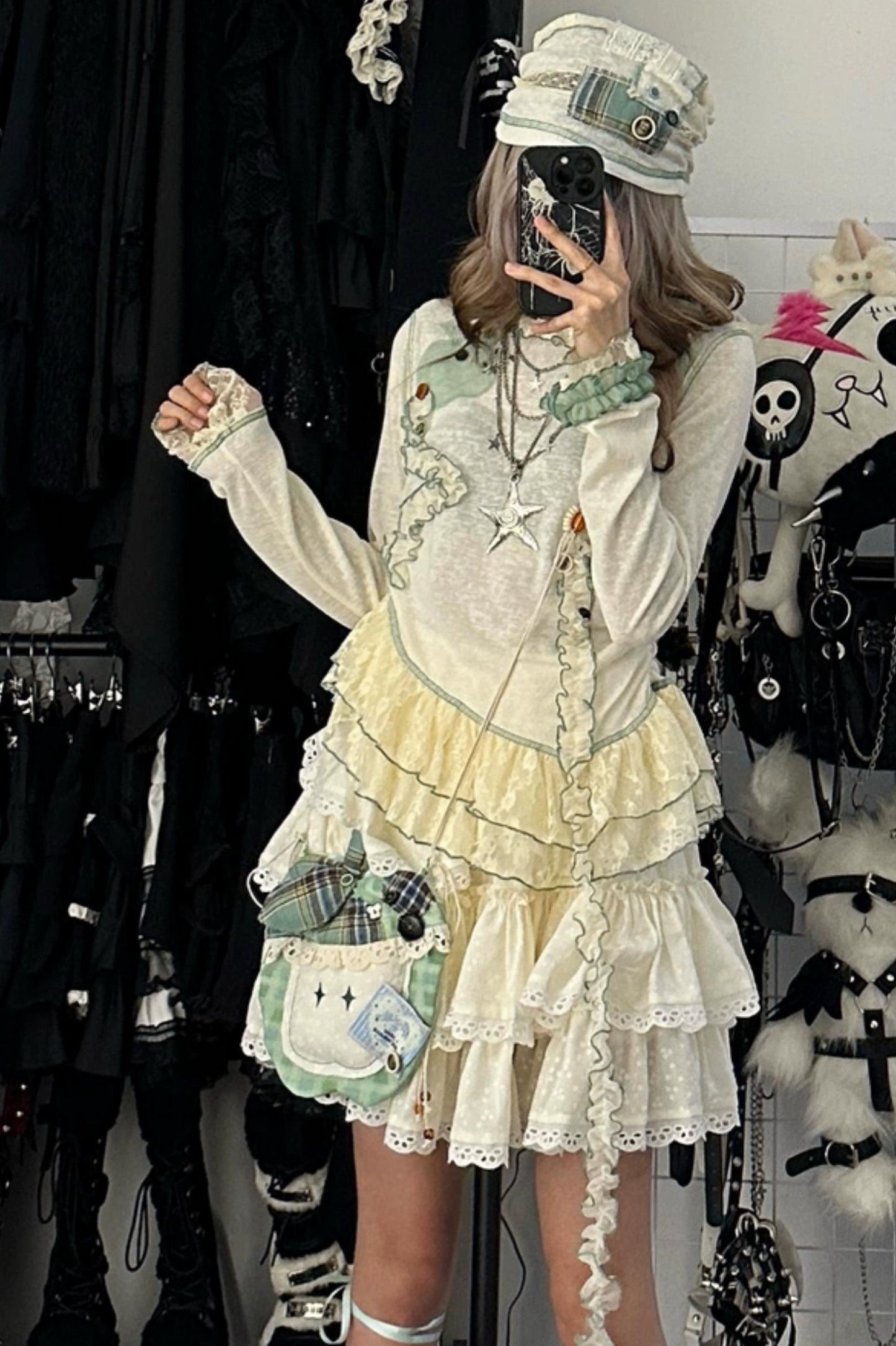 Unique Artsy Slouchy Knit Hat