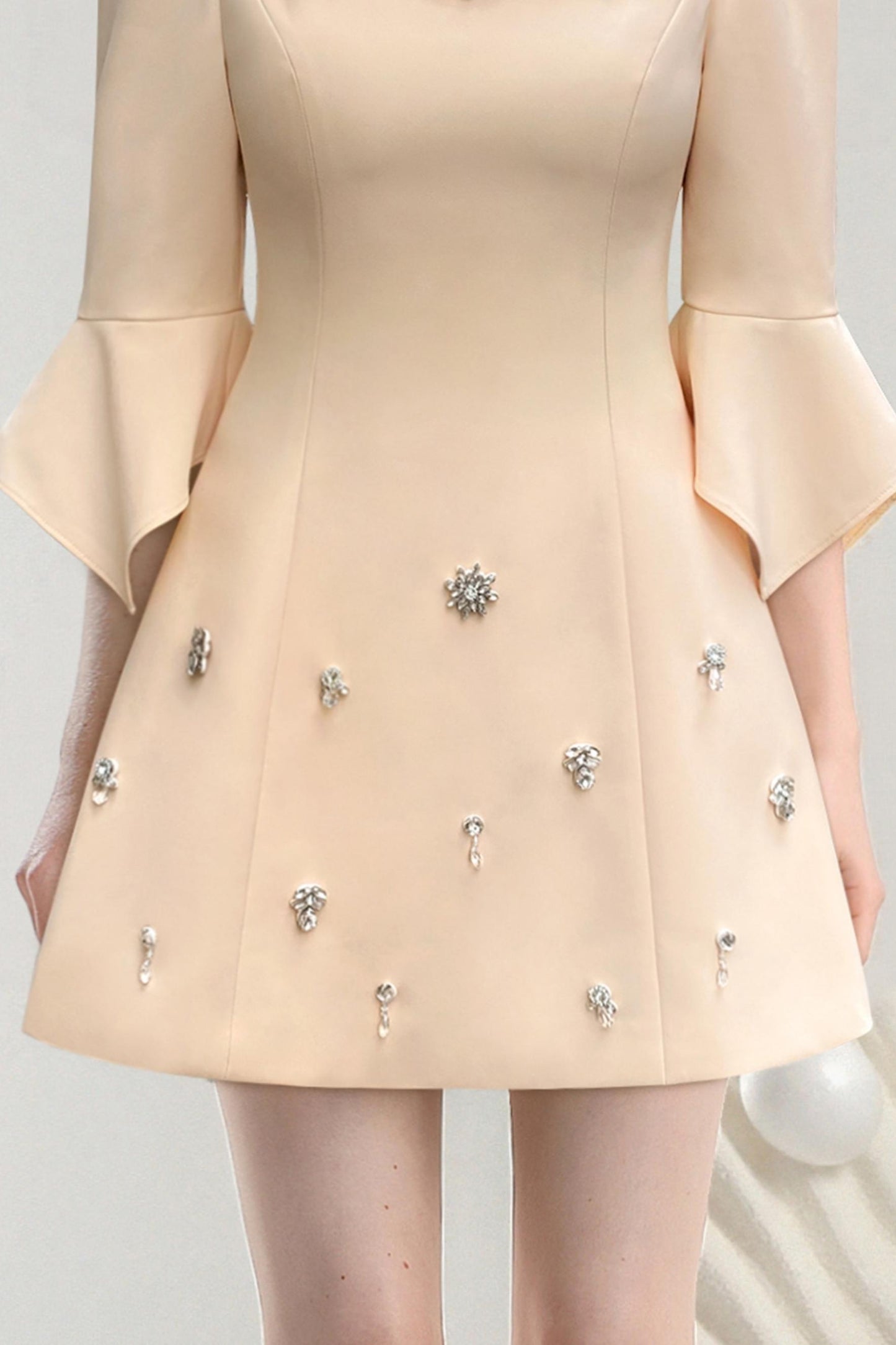Celebrity Style Crew Neck Dress