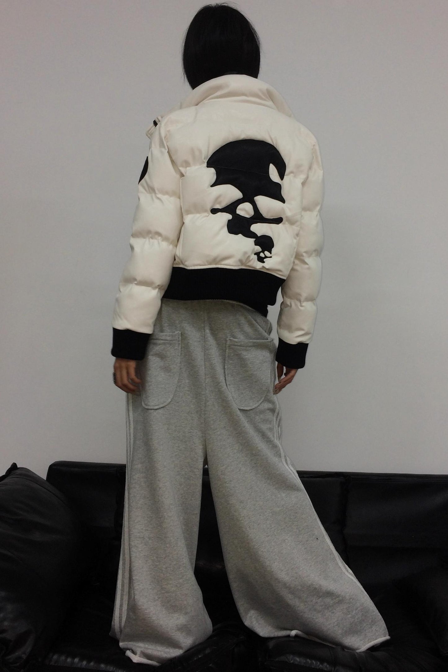 Unisex Leather Fur Collar Jacket