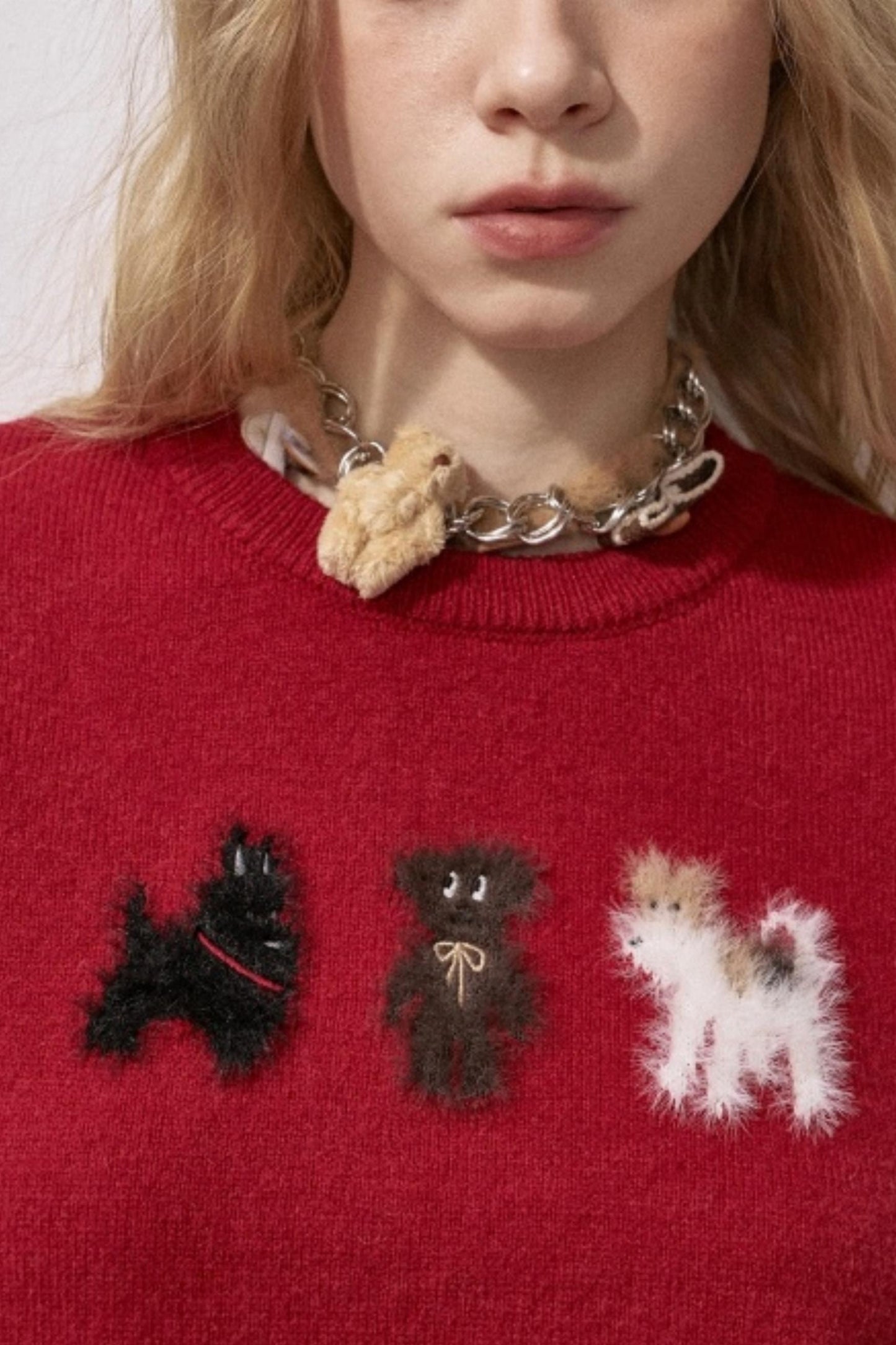 Faux Mink Fur Knit Sweater