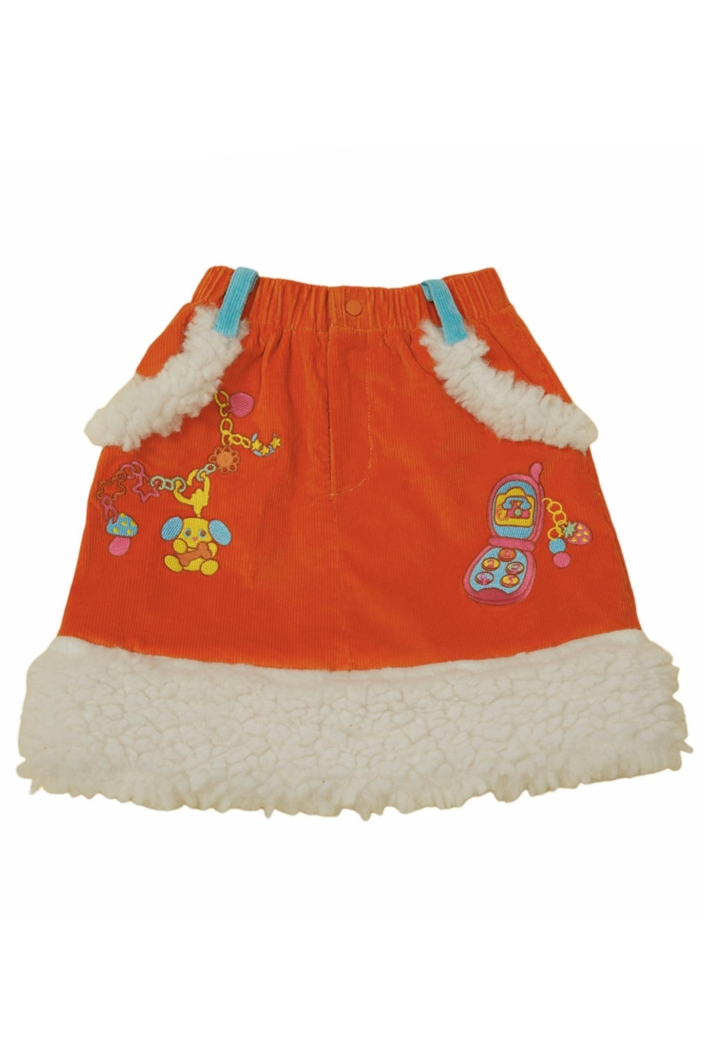 두꺼운 코듀로이 스티치 스커트