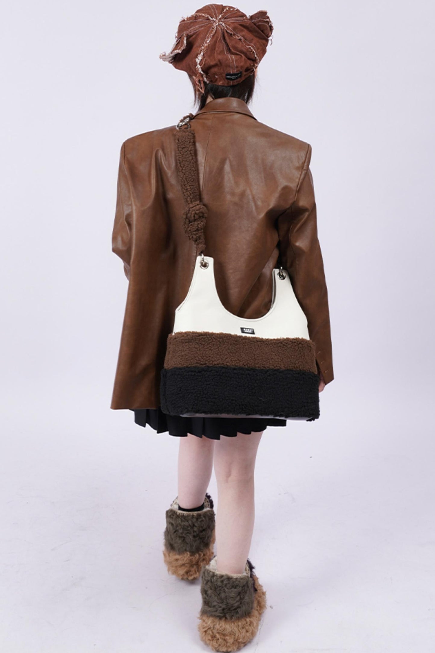 Chic Stripe Crossbody Tote Bag