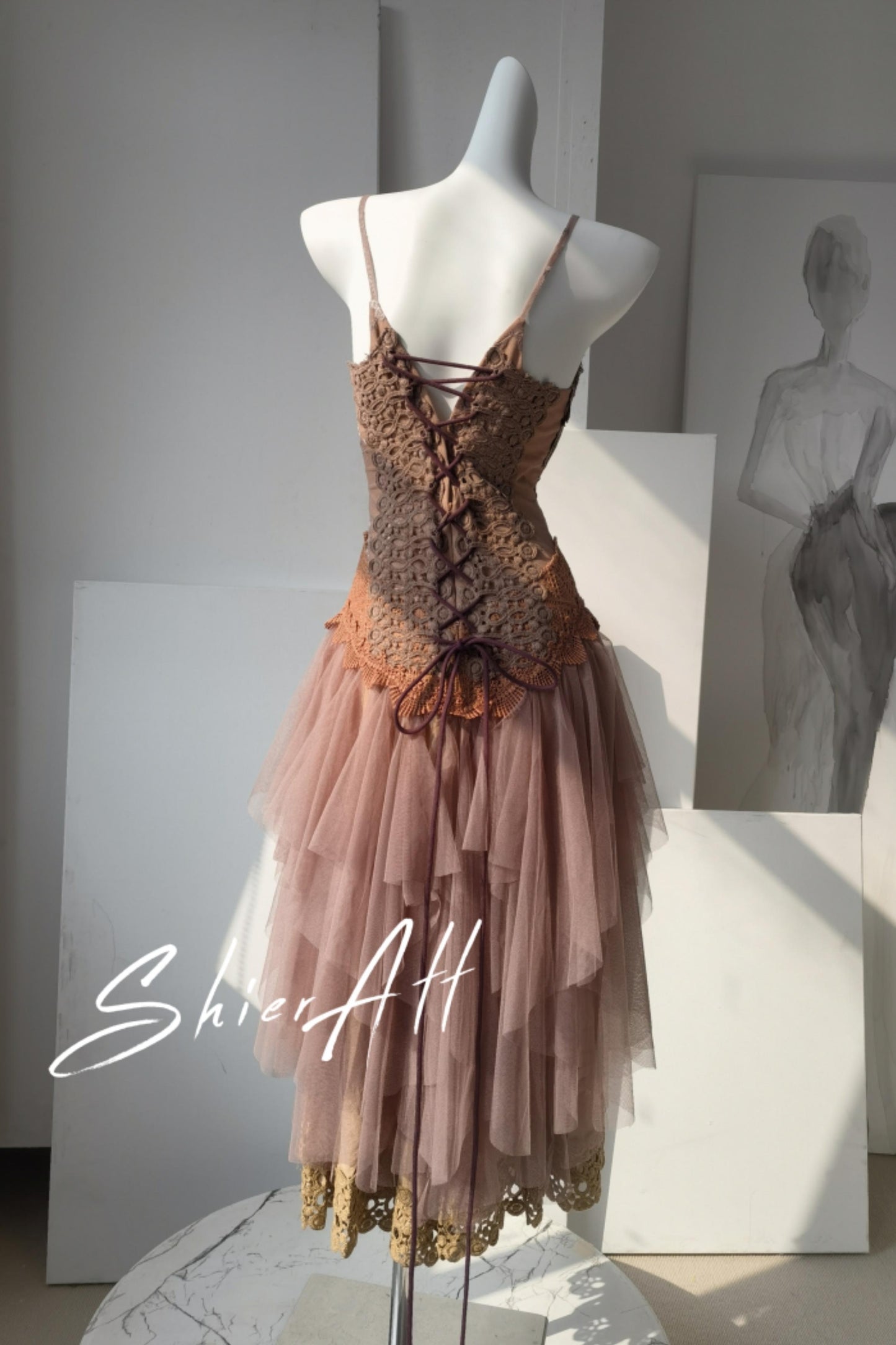 Vintage Elf Embroidered Dress