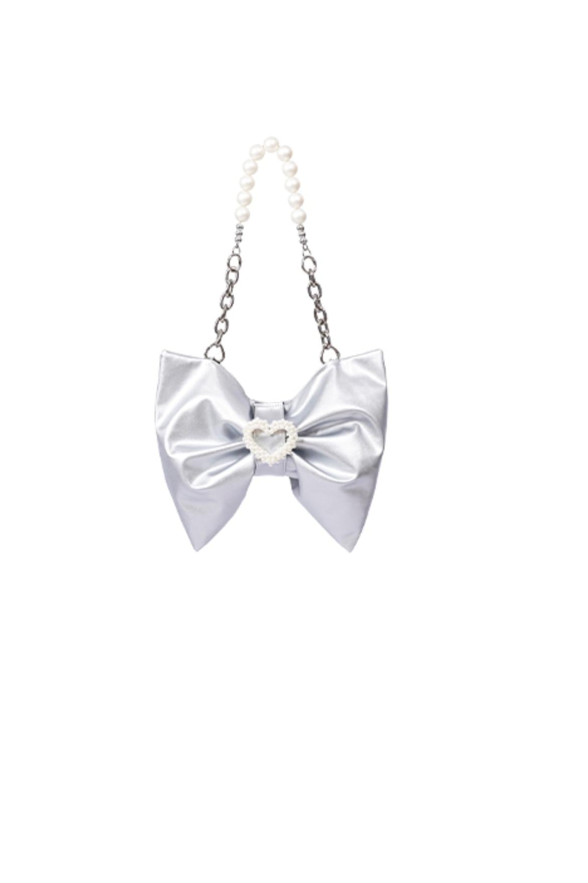 Silver Pleated Crossbody Bag