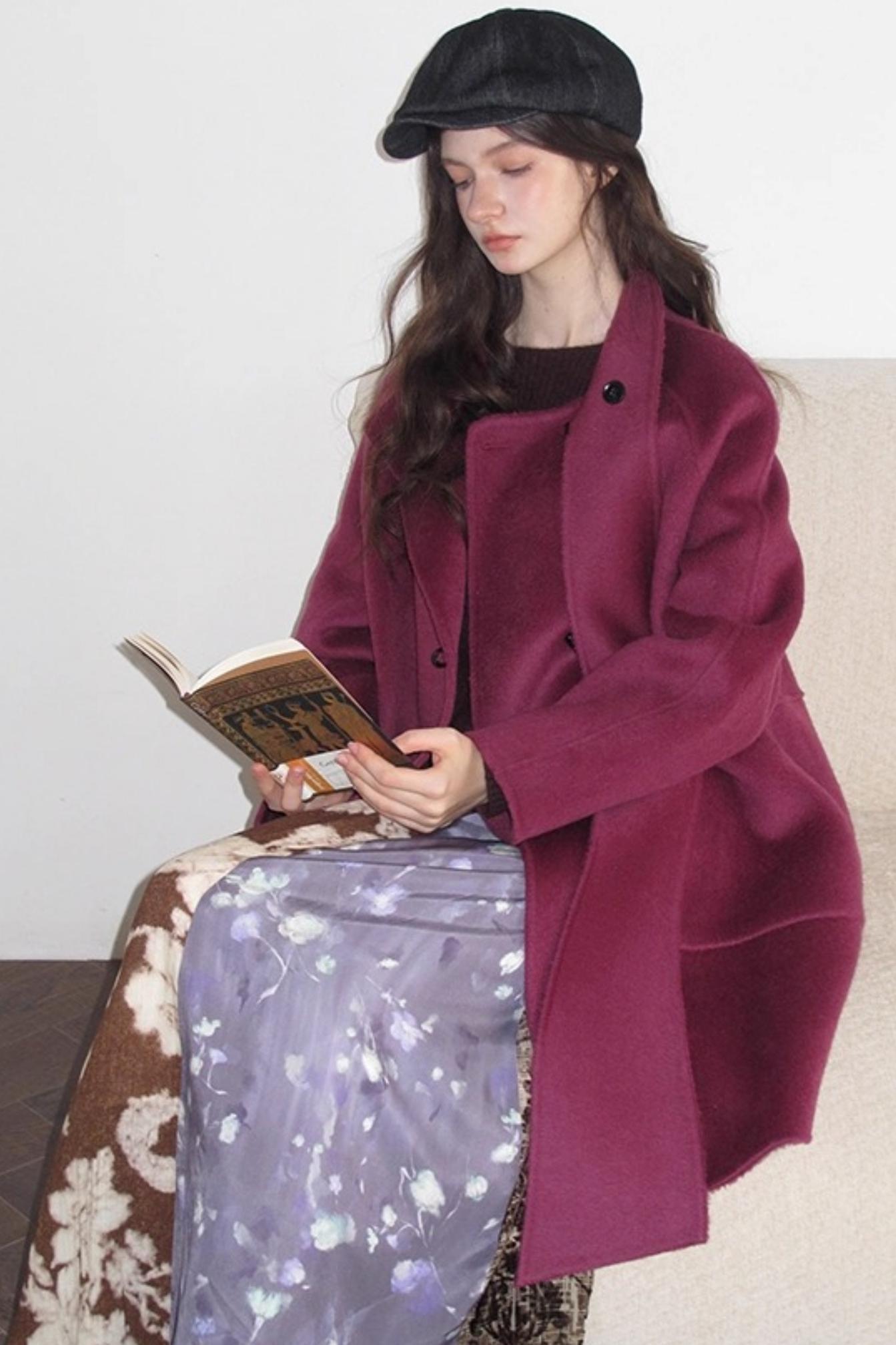 Retro Jacquard Taro Purple Skirt