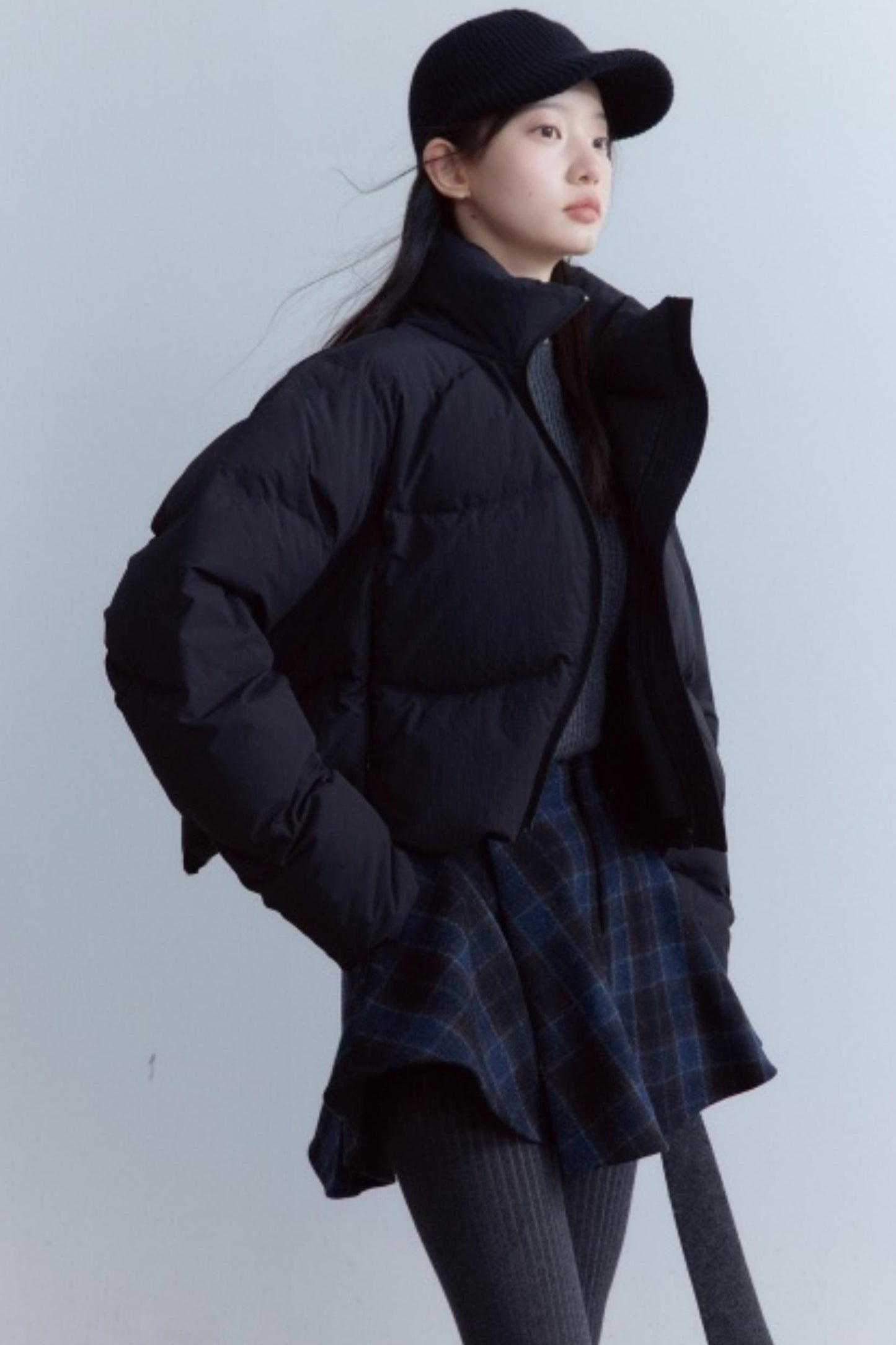 Scottish Plaid A-Hem Woolen Skirt