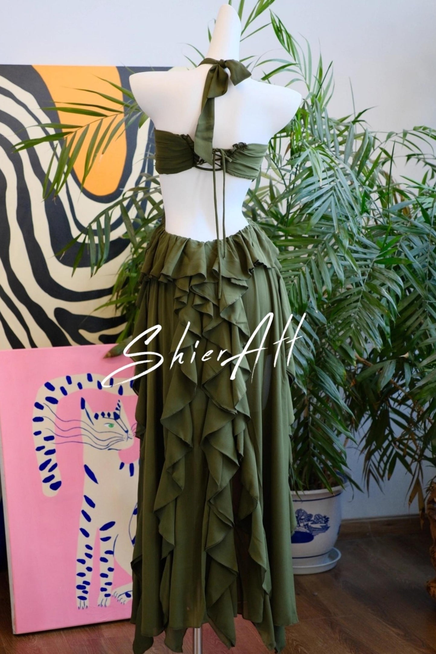 Wandering Wind Strappy Ruffled Dress