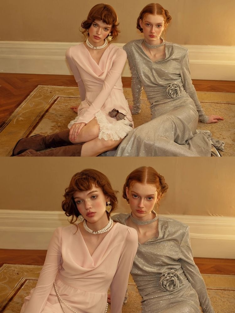 Gepolstertes Fishtail Premium gefüttertes Kleid