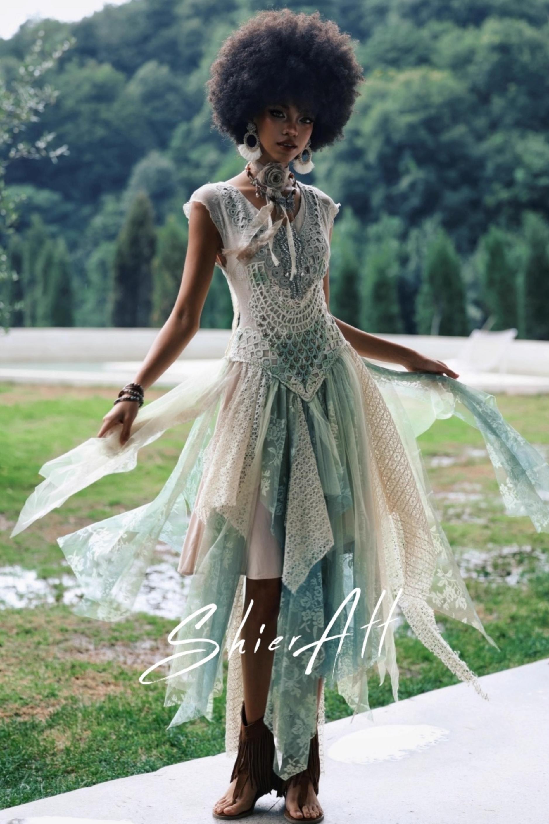 Wandering Wind Strappy Ruffled Dress main image 1