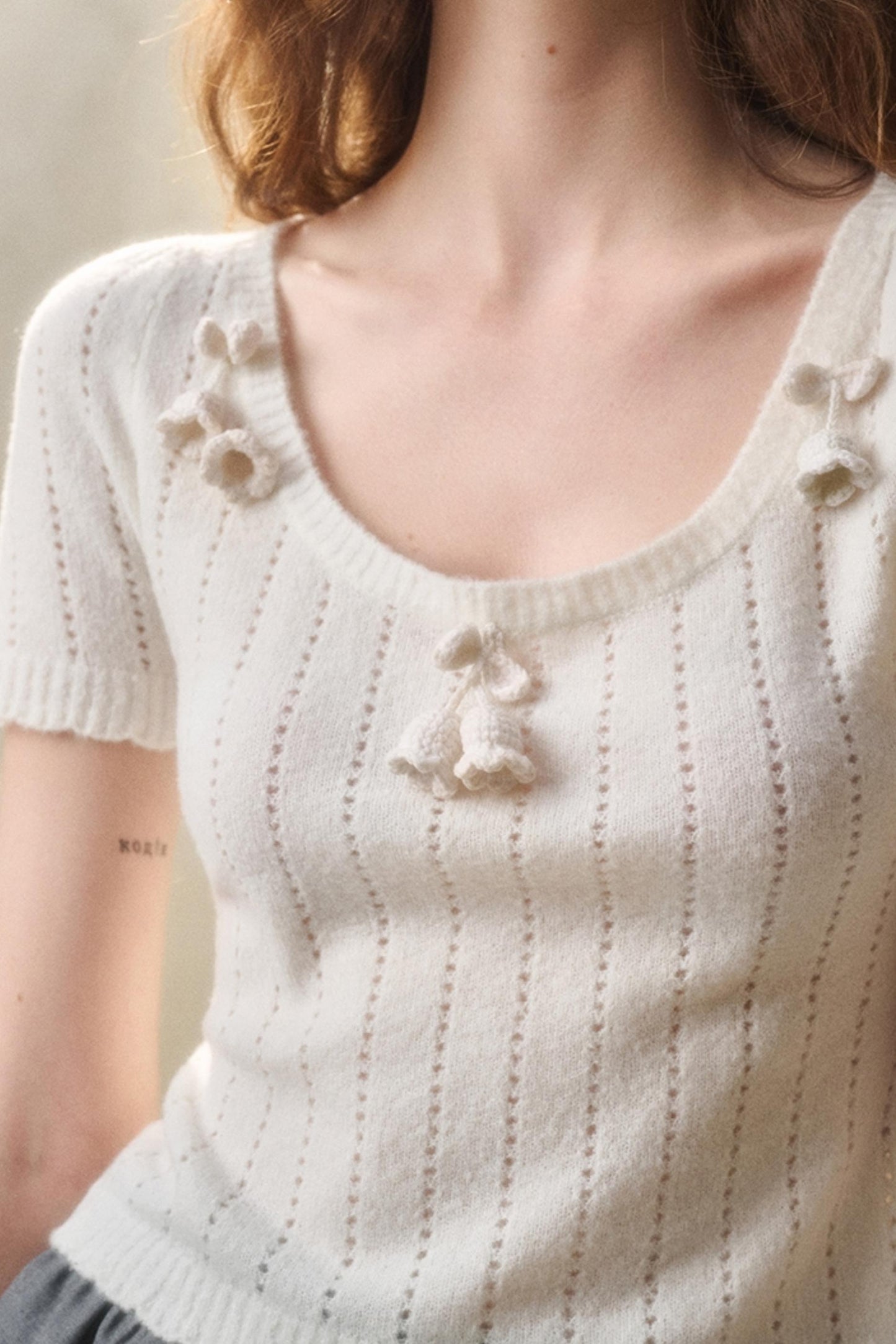 Handmade Floral Cropped Top