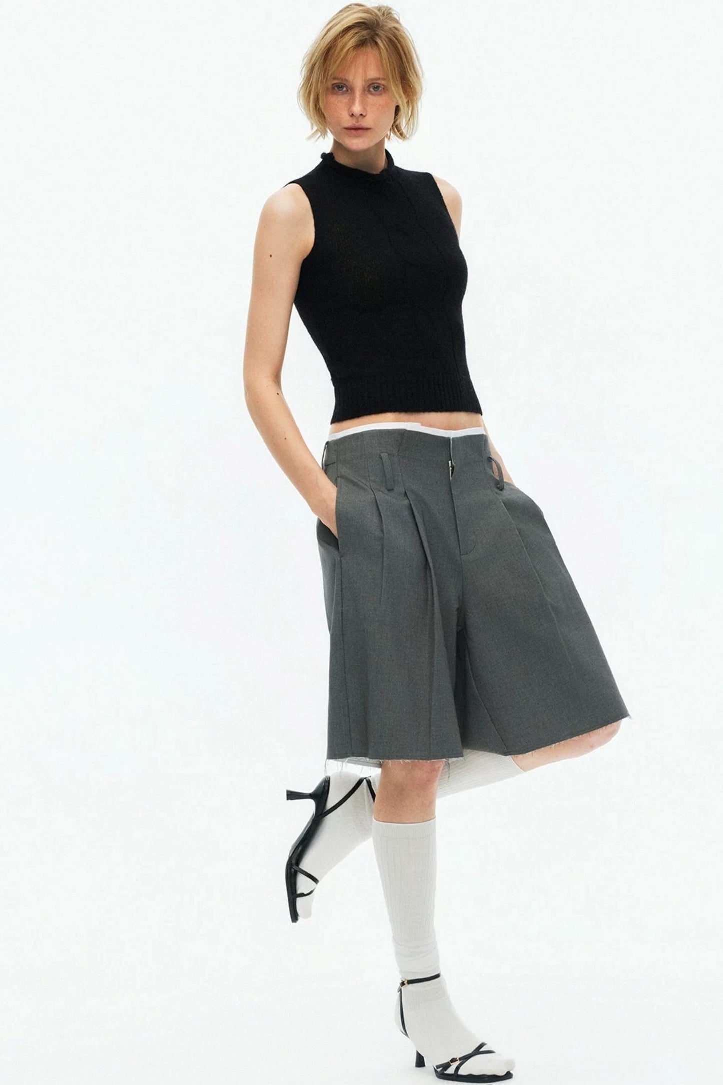 Multi-Color Mohair Knitted Vest