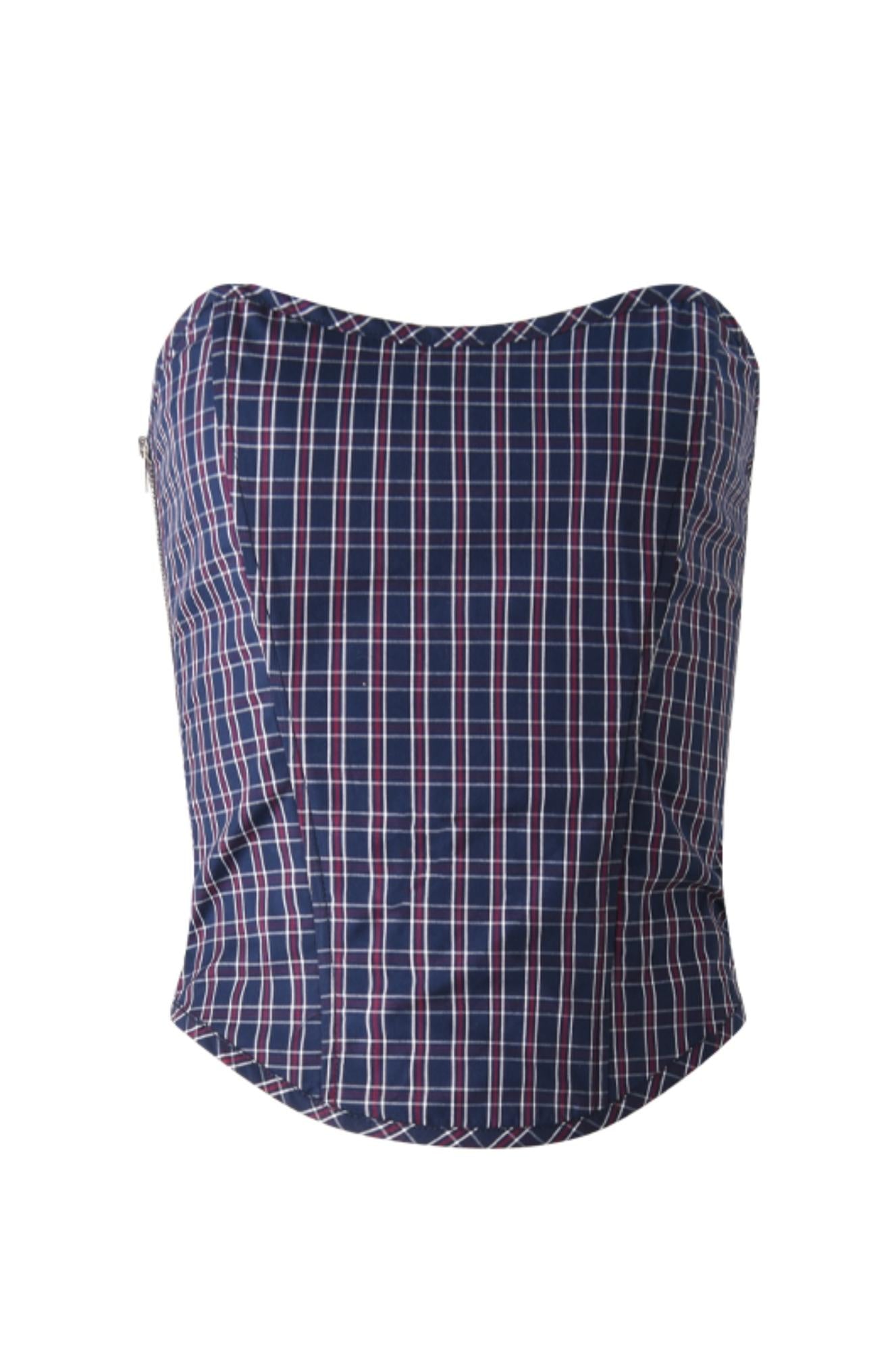 Blue Plaid Summer Pants Set-Up