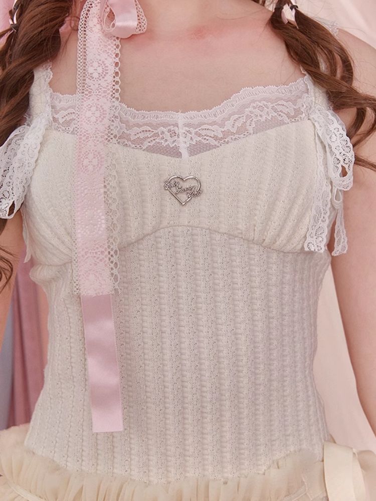 Spitzenbogen Strick-Camisole