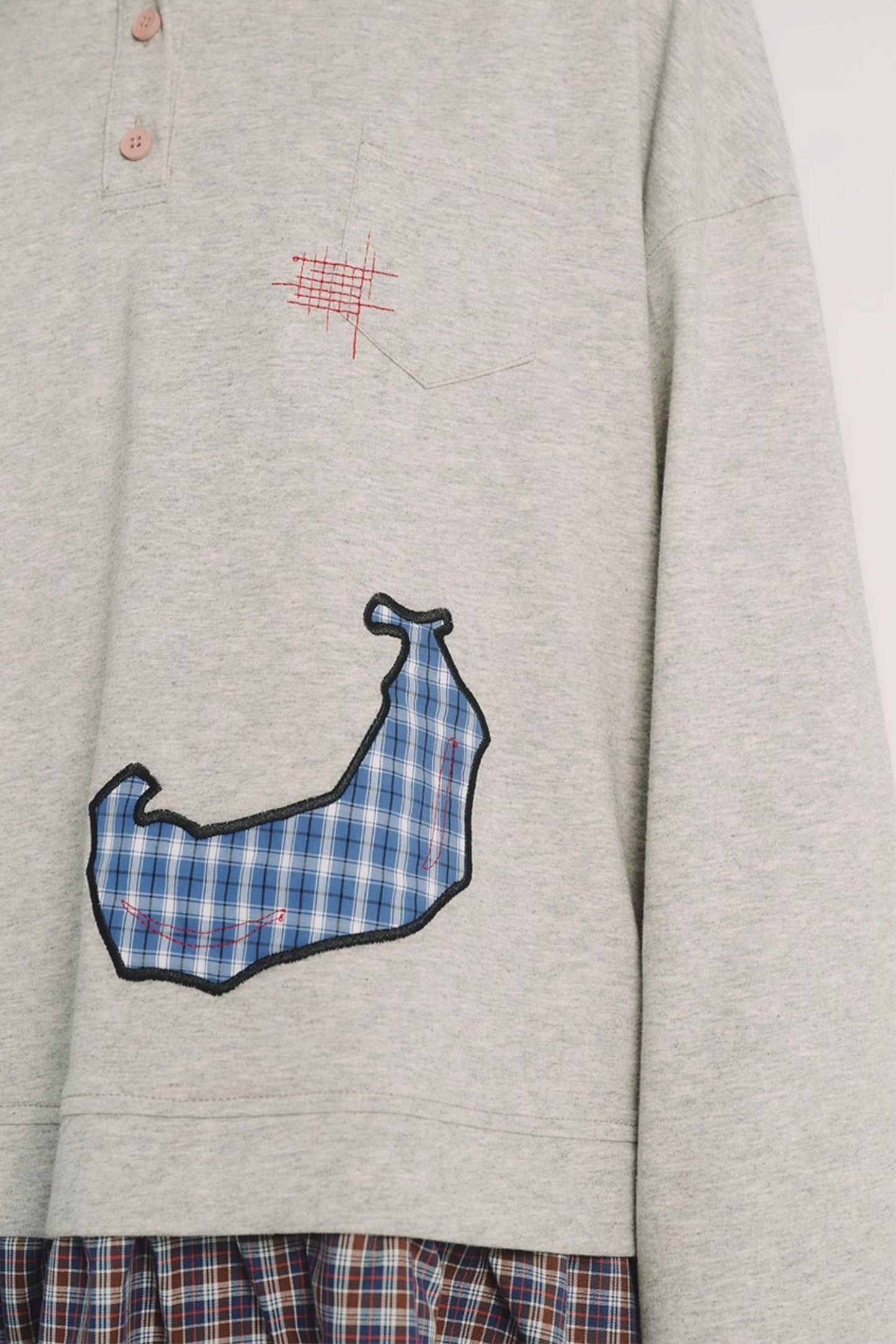 Check Fake Two-Piece Dress