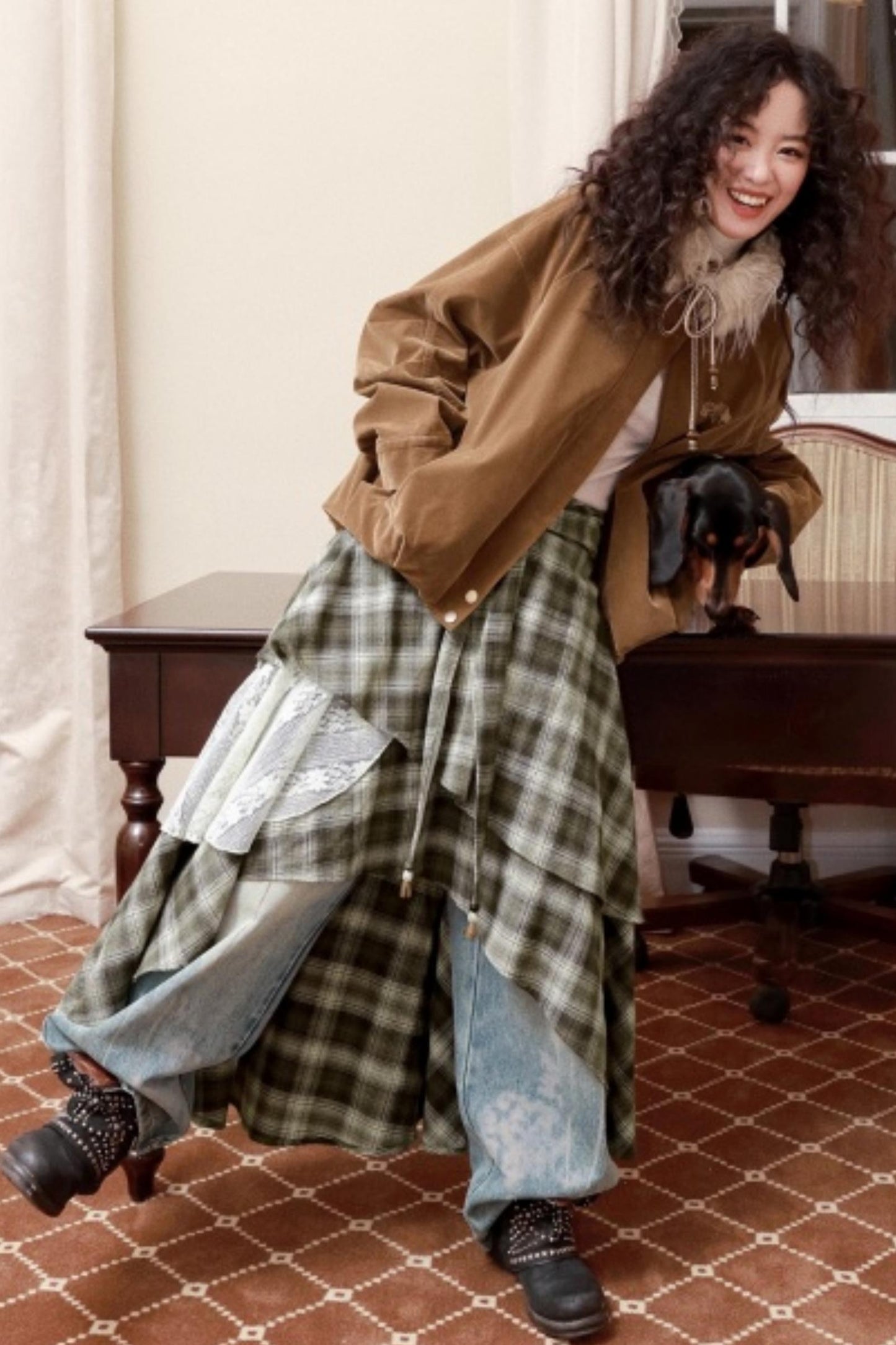 Irregular Patchwork Lace Skirt