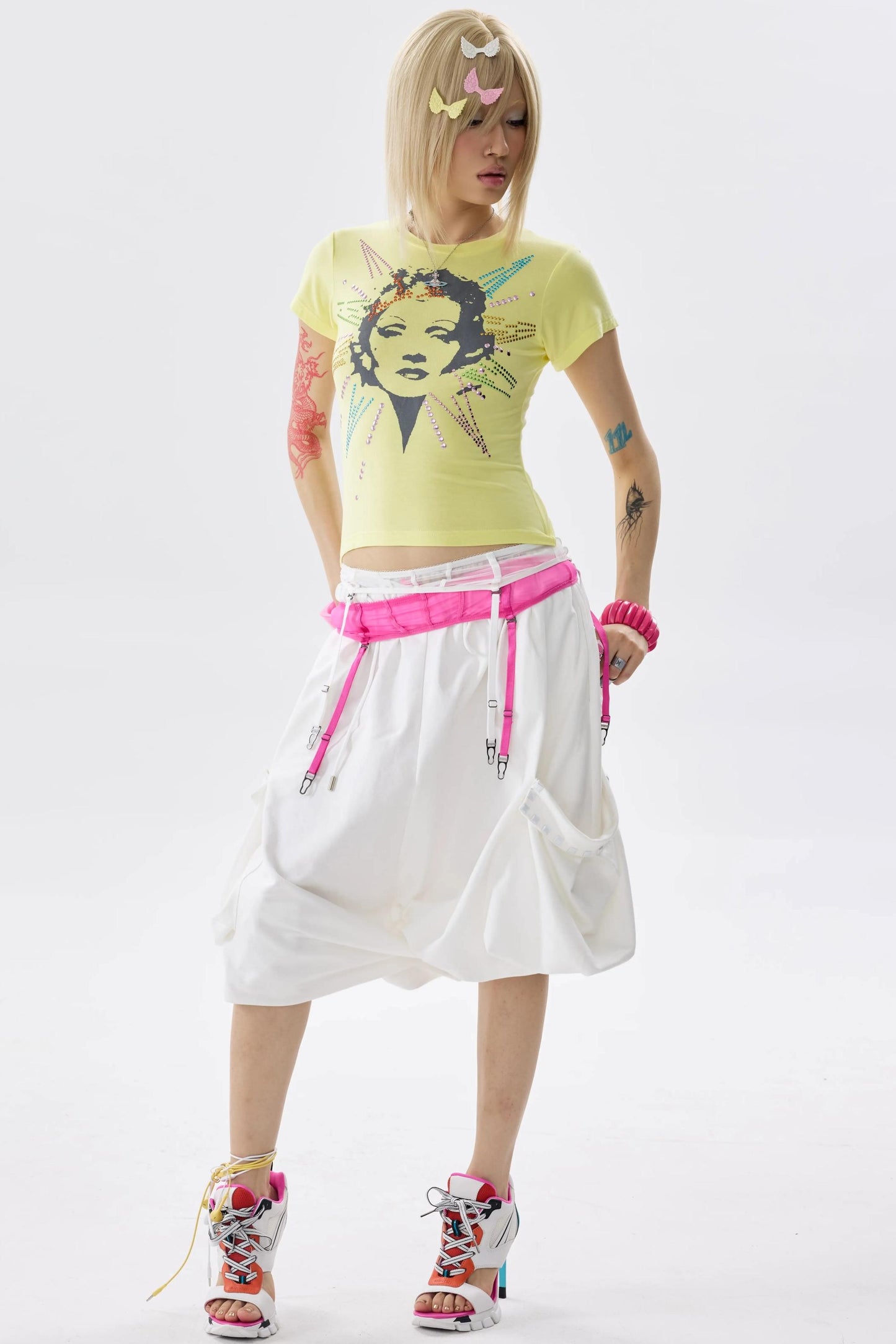 Rhinestone Patchwork T-Shirt