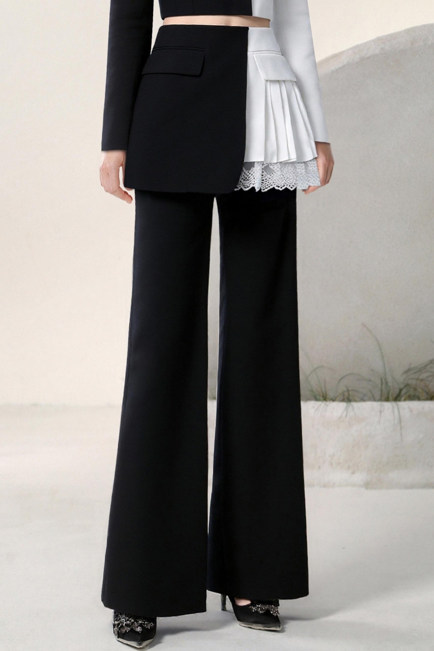 Camellia Manji Suit Pants Set-Up