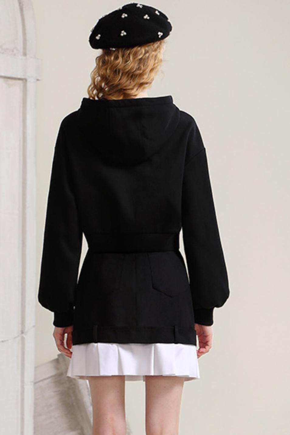 Retro schwarze High-Waist-Rock