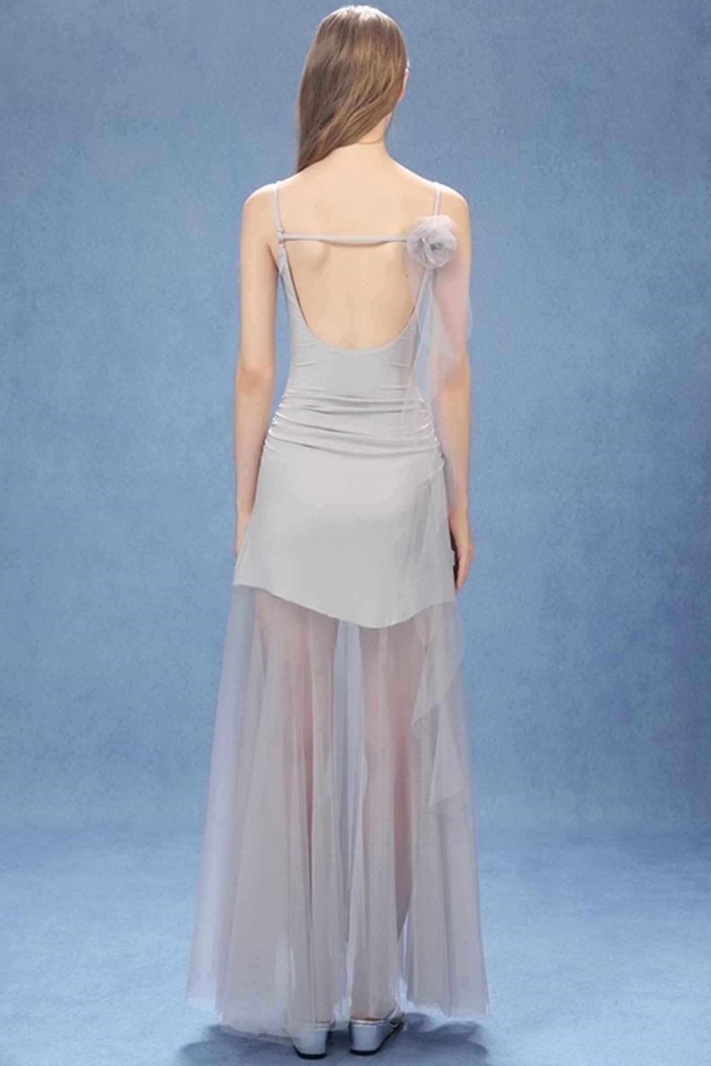 Halter Mesh Slim Dress