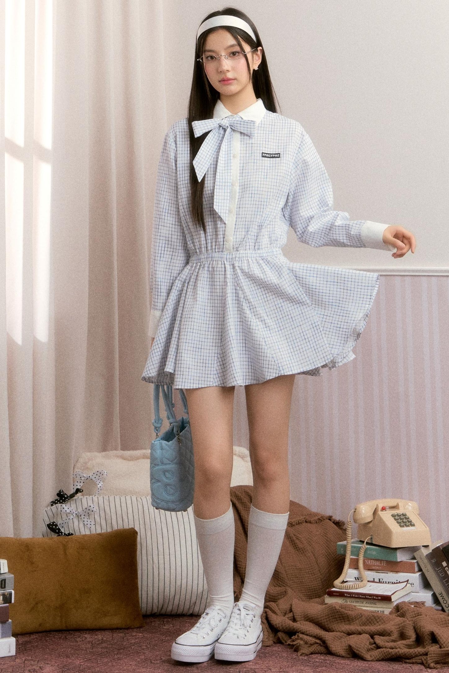 Autumn White Shirt Dress