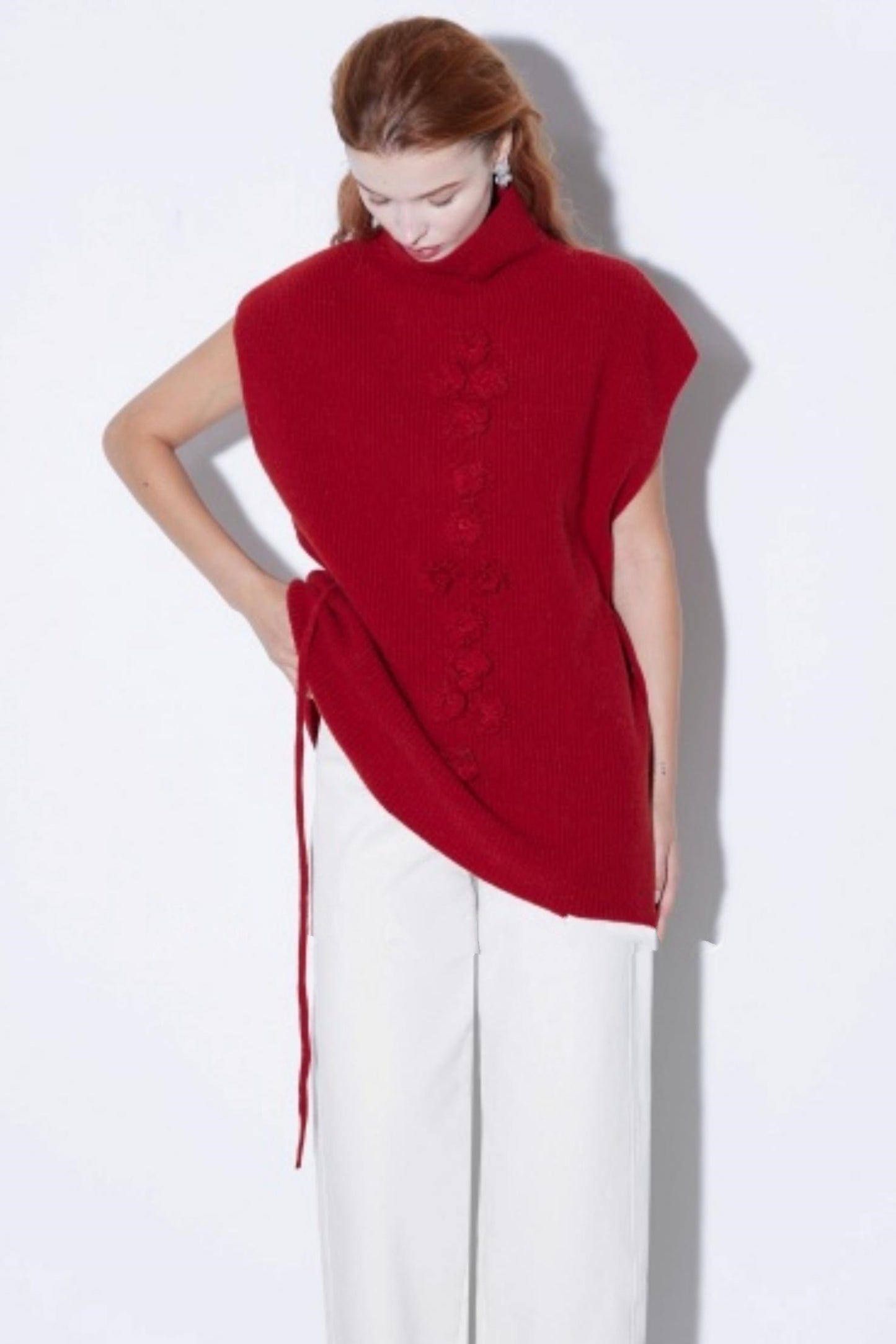 Sheep Wool Cable Knit Vest