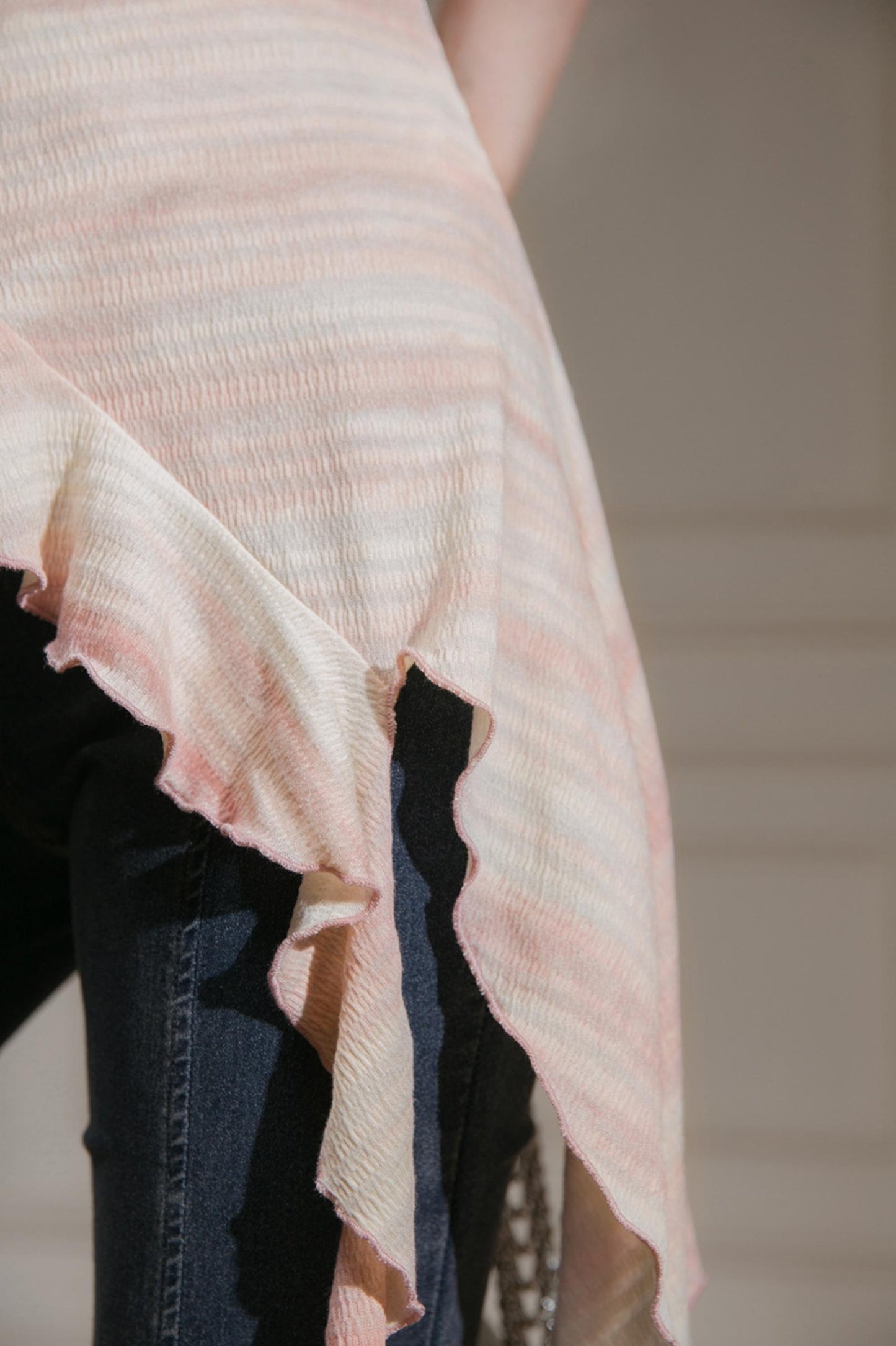 Winter Powder Drape Knit Tee