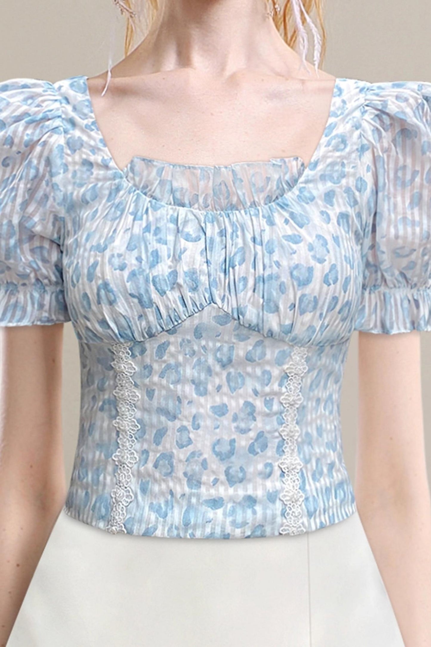 French Court Jacquard Top