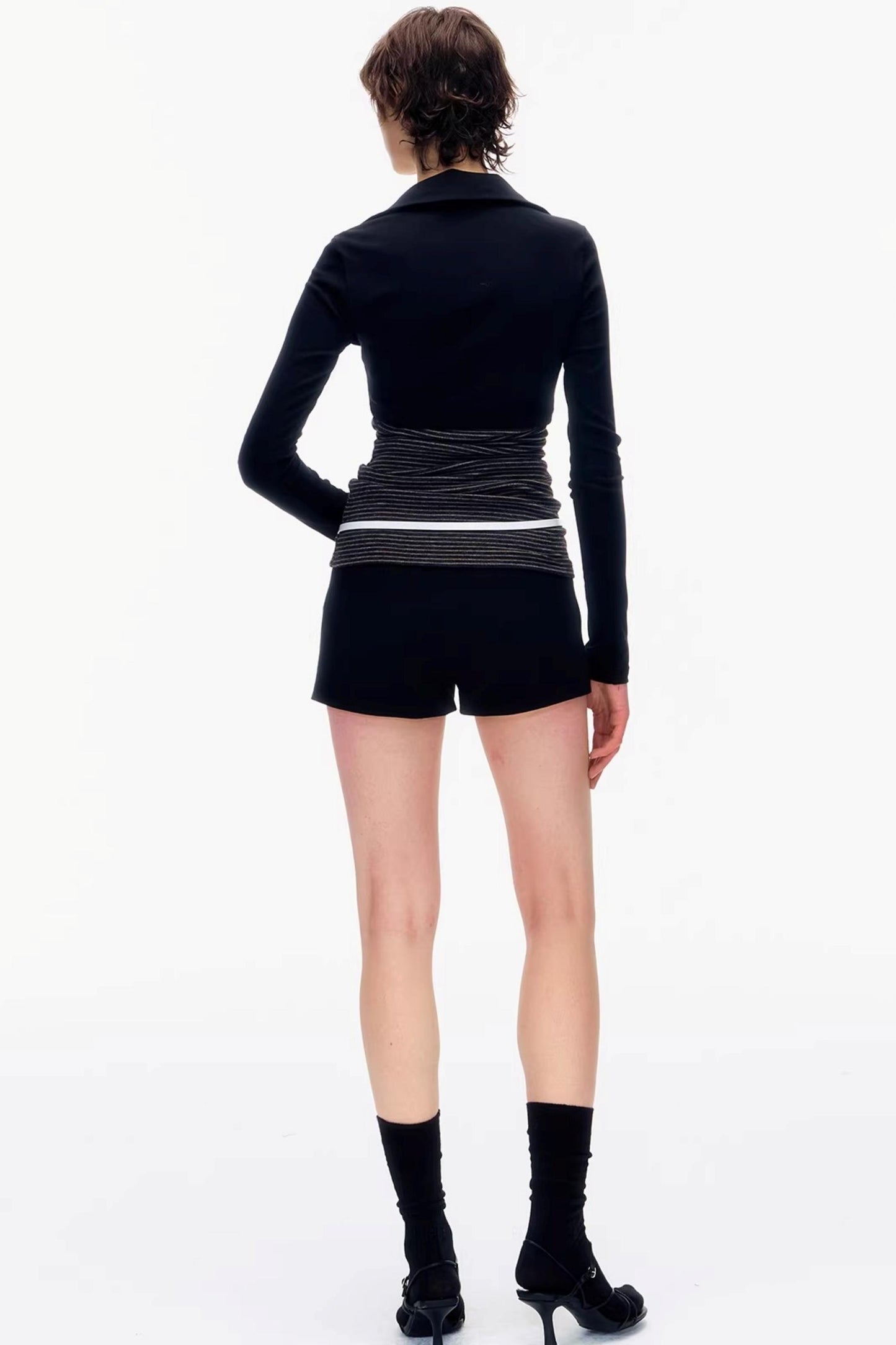 V-Neck Striped Tube Top