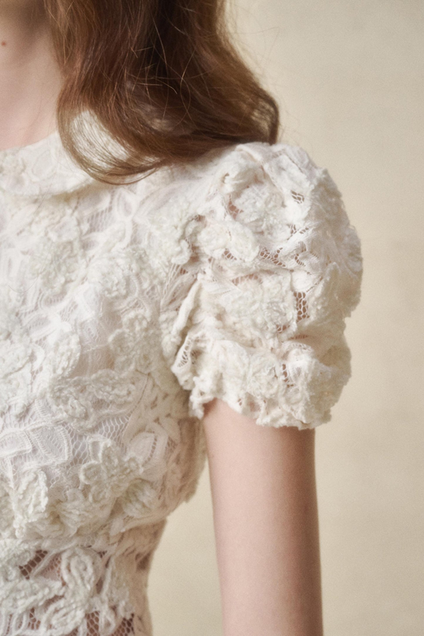 Embroidered Floral Lace Hollow Top