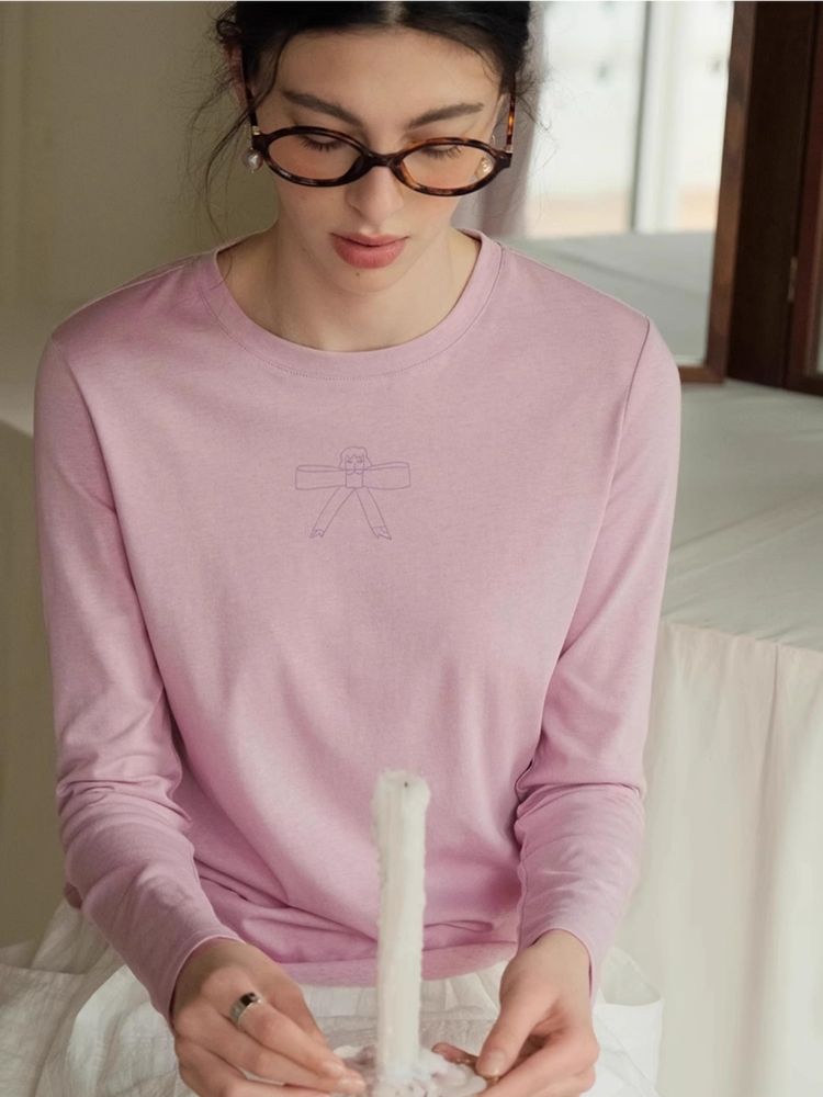 투명 긴 소매 티