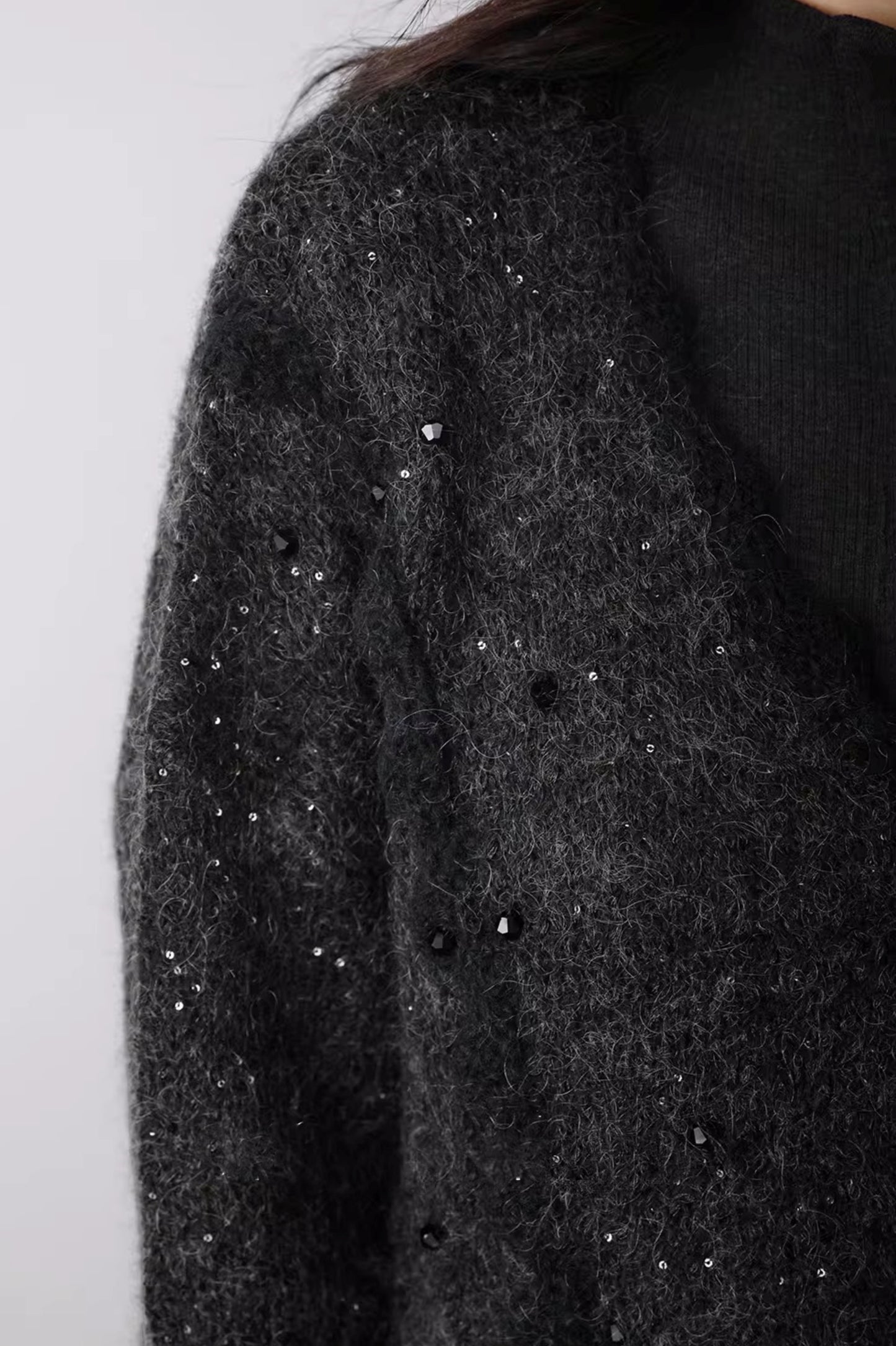 Cardigan mit Stern-Ausschnitt