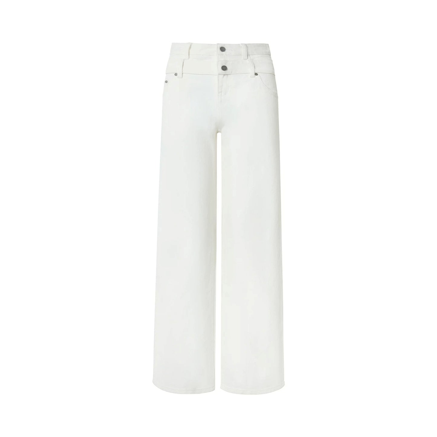White High-Waisted Jeans