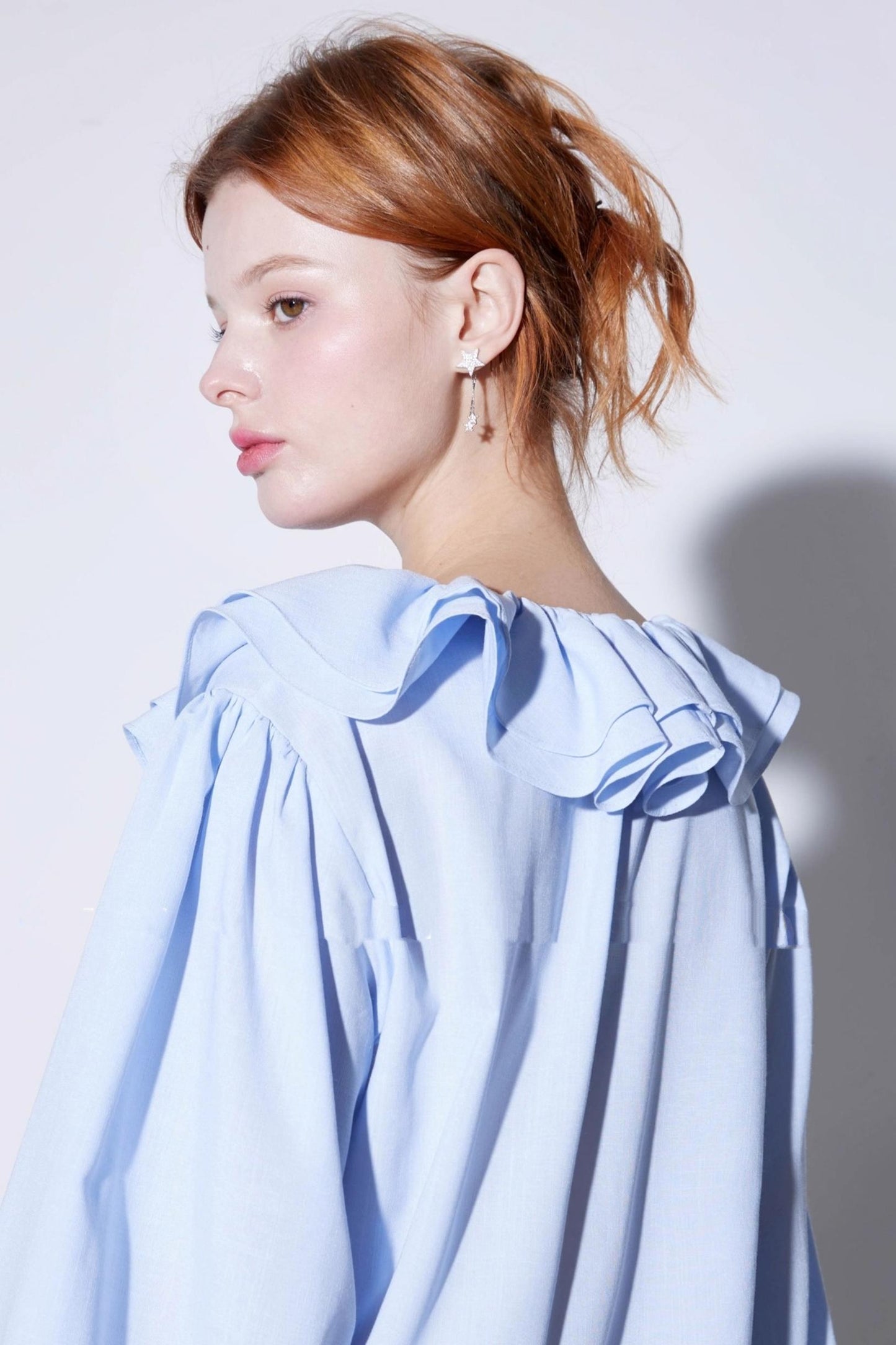 Summer Romantic Ruffled V-Neck Shirt