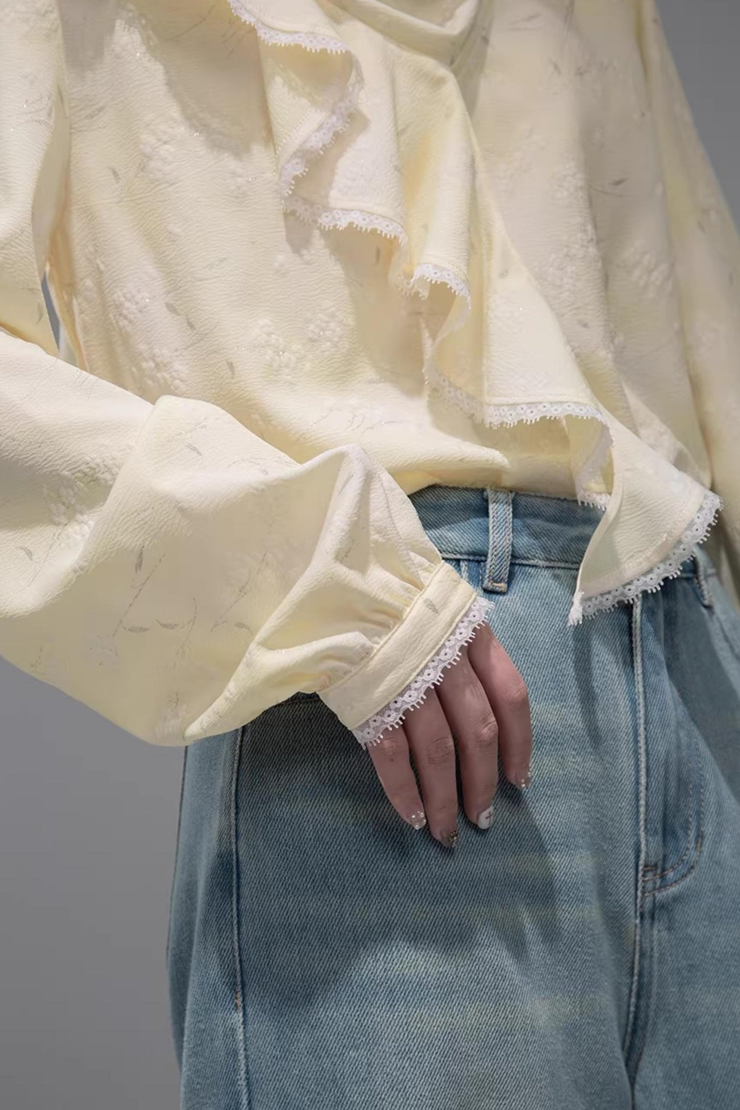 Lemon Yellow Ruffled Blouse