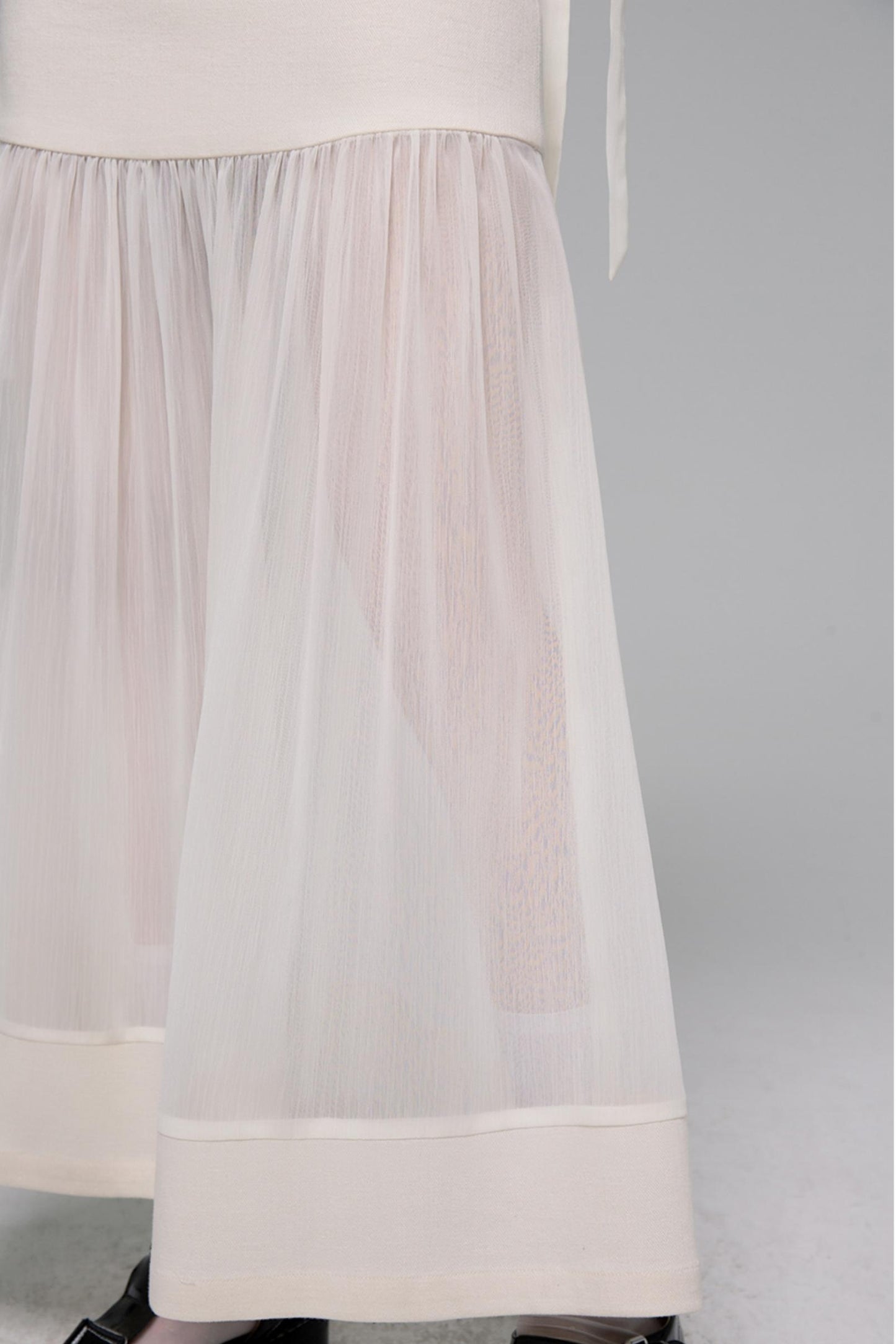 Sheer Patchwork Half Skirt