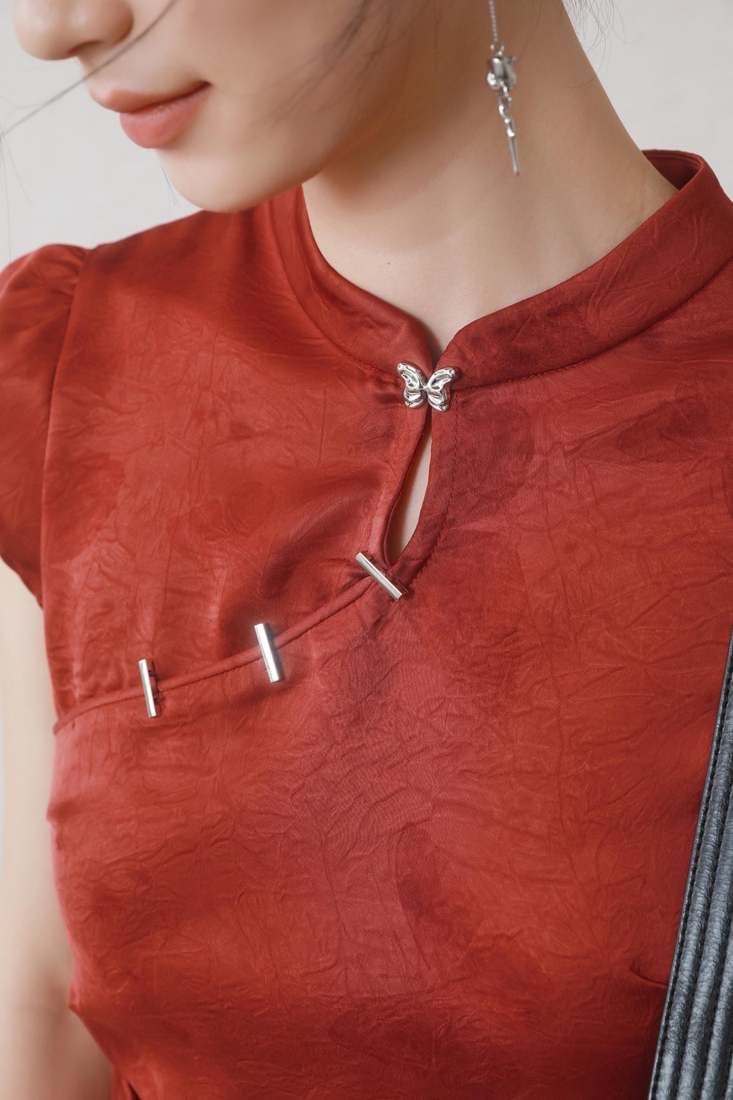 Summer Satin Cheongsam Dress