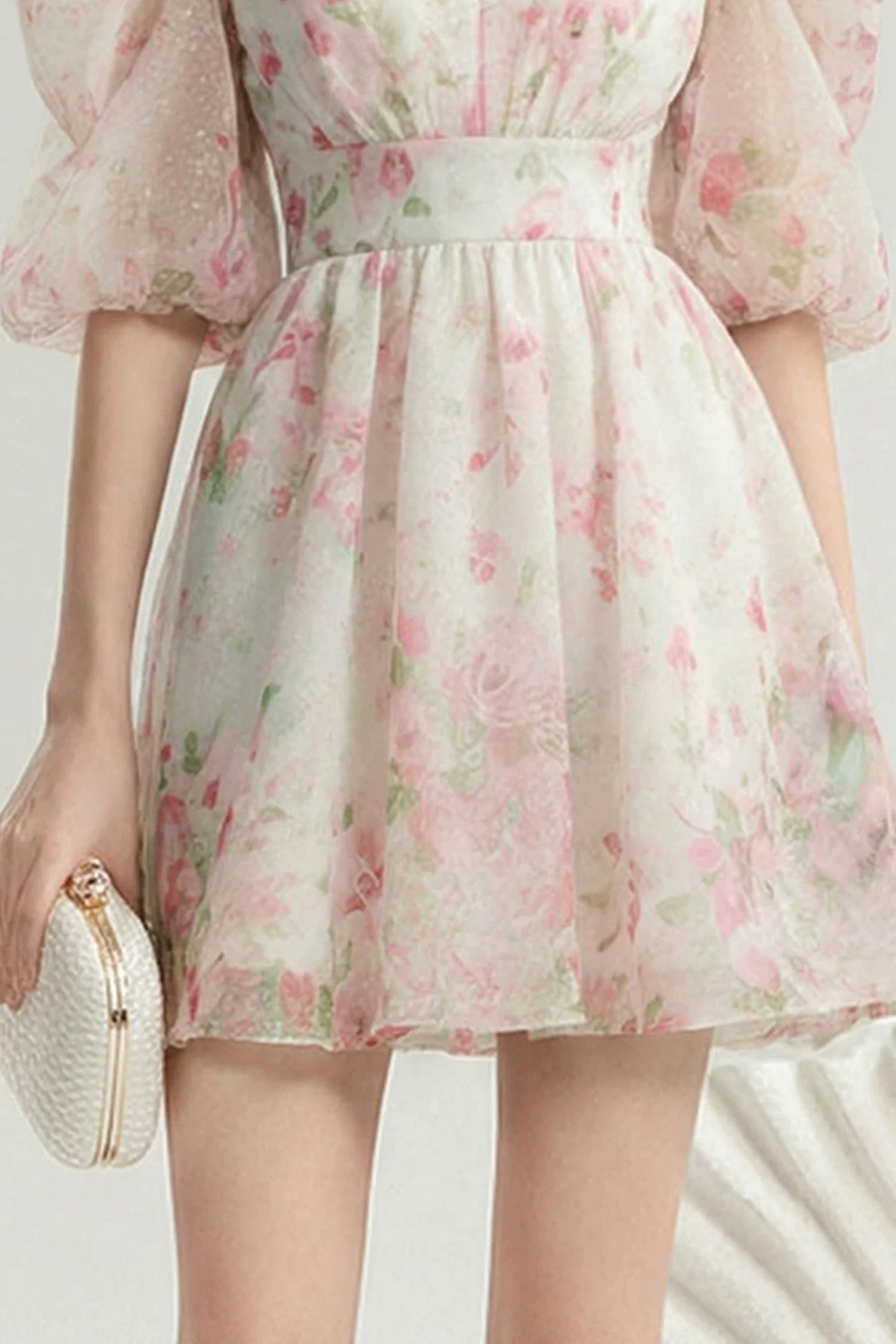 Summer Floral Lantern Dress