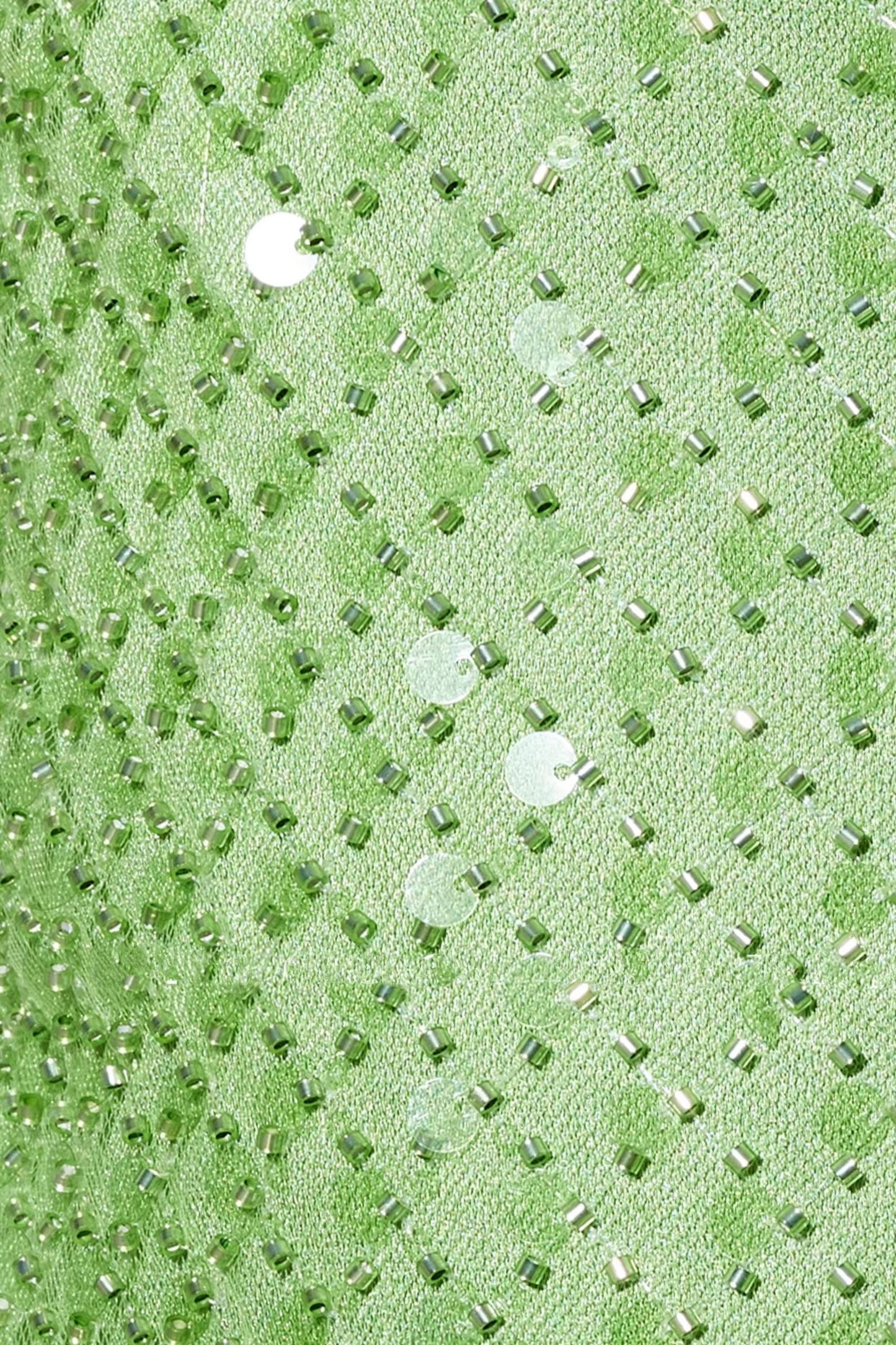 Sparkling Beaded Satin Skirt