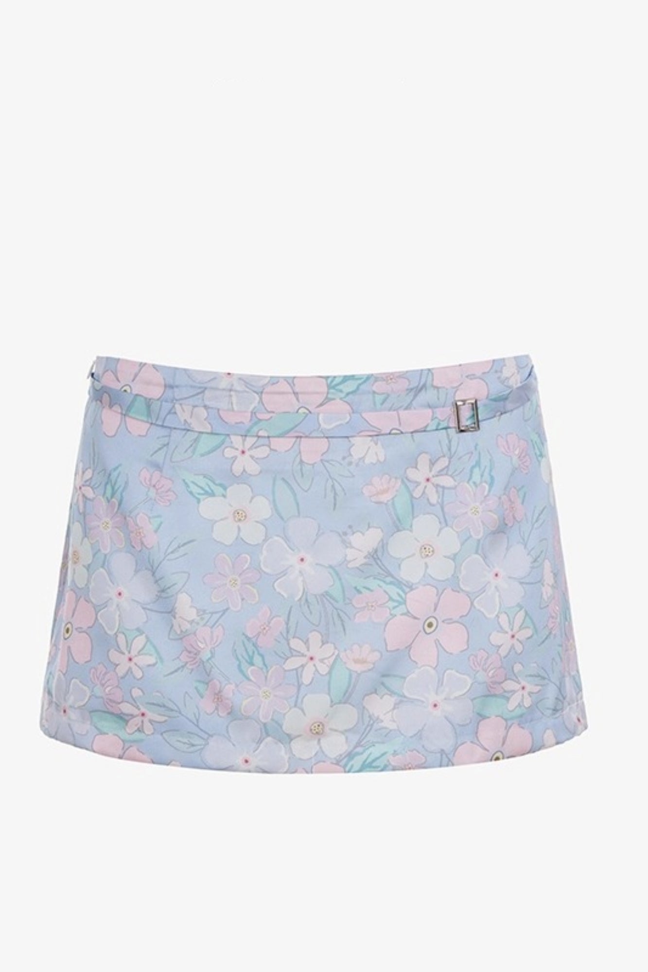 Colorful Floral Low Waist Micro A Hip Slimming Skirt