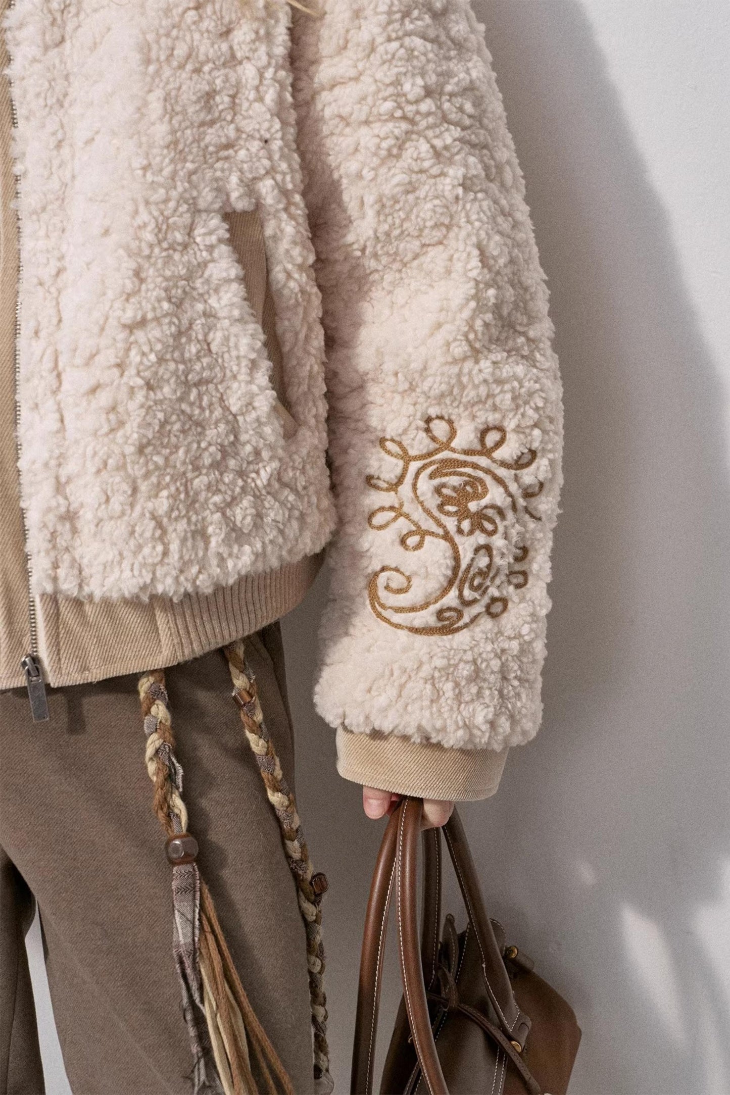 Lamb Wool Paisley Parka