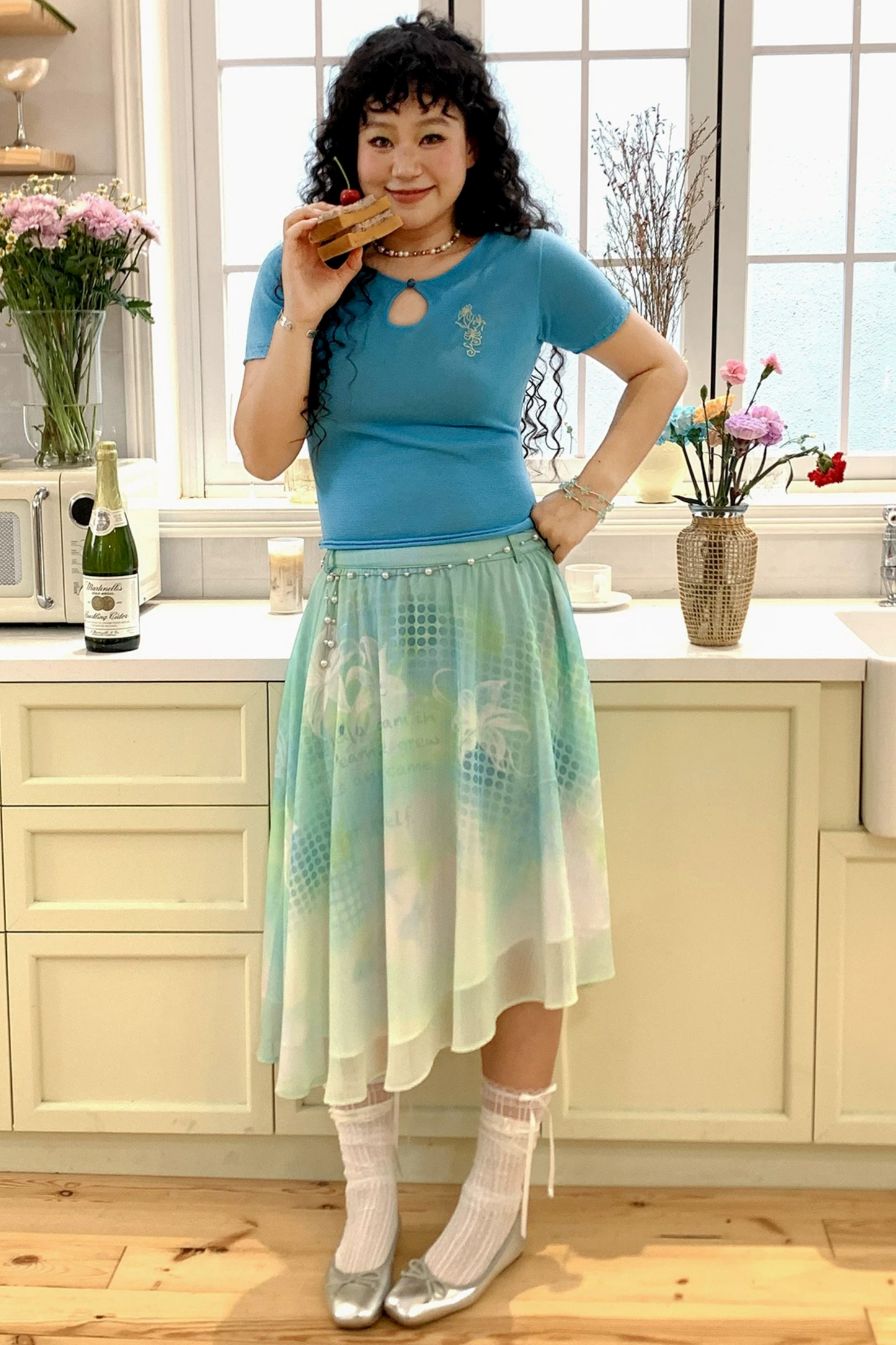 Mint Dreamland Gradient Skirt