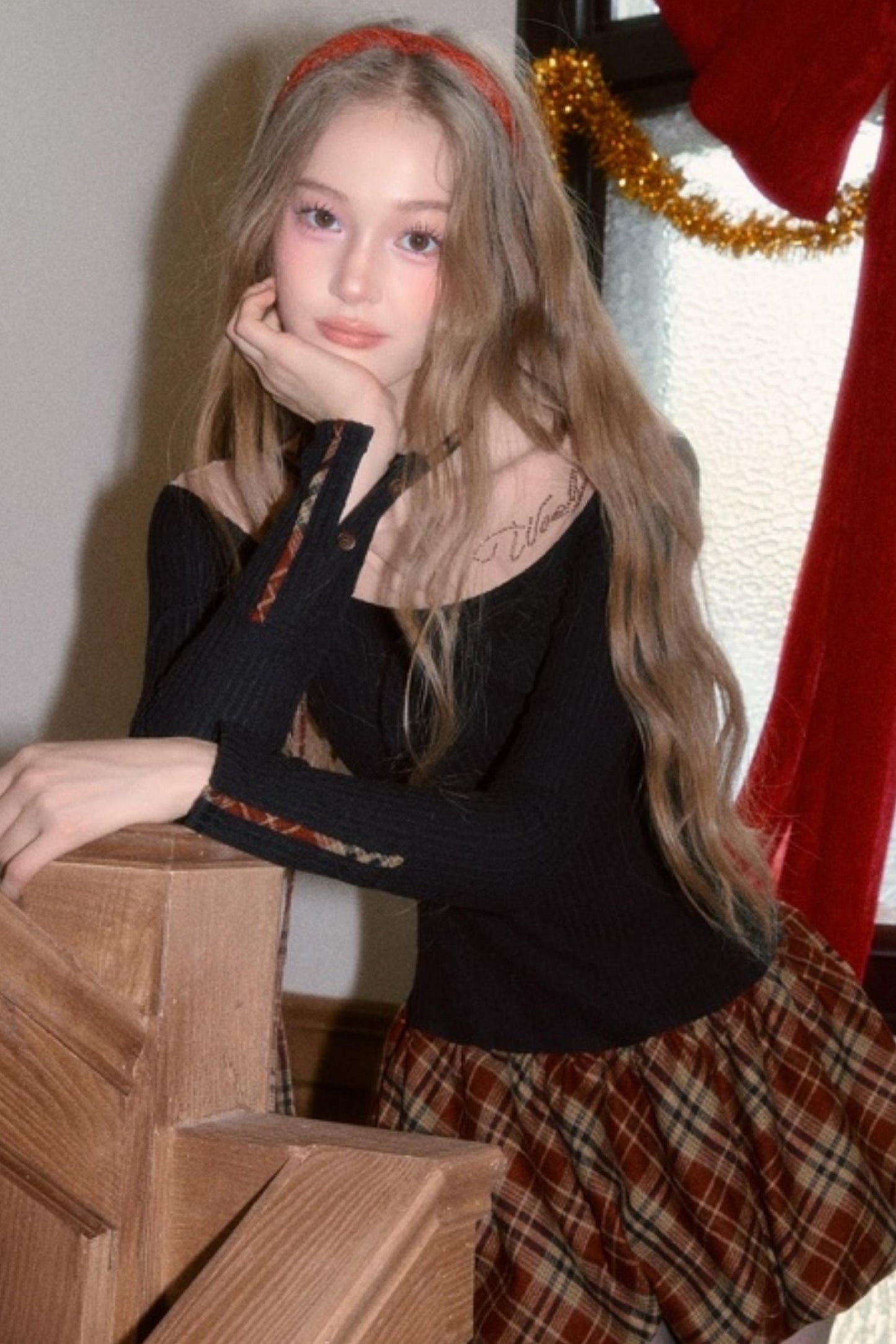 Color-Blocking Floral Dress