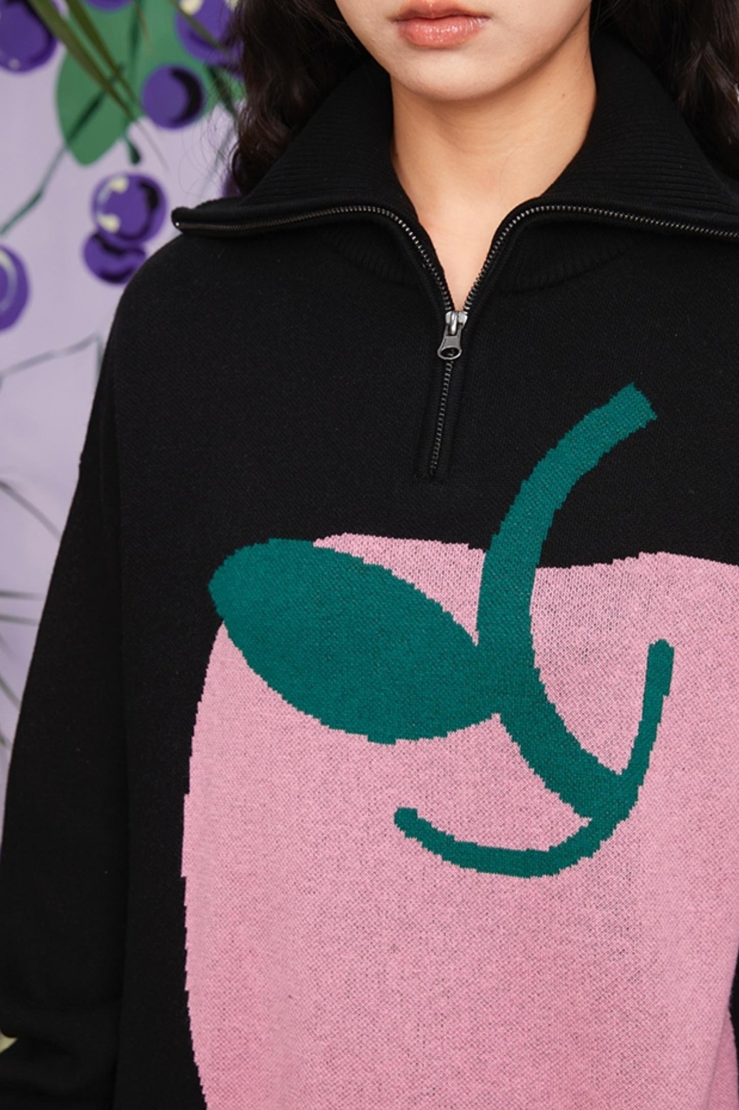 Retro Jacquard Knit Pullover Set-Up